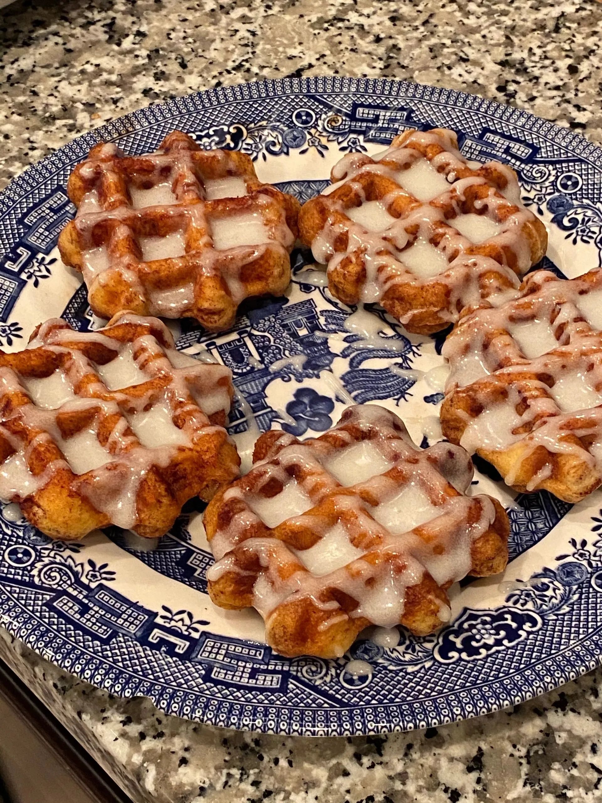 Overnight Cinnamon Roll Waffles