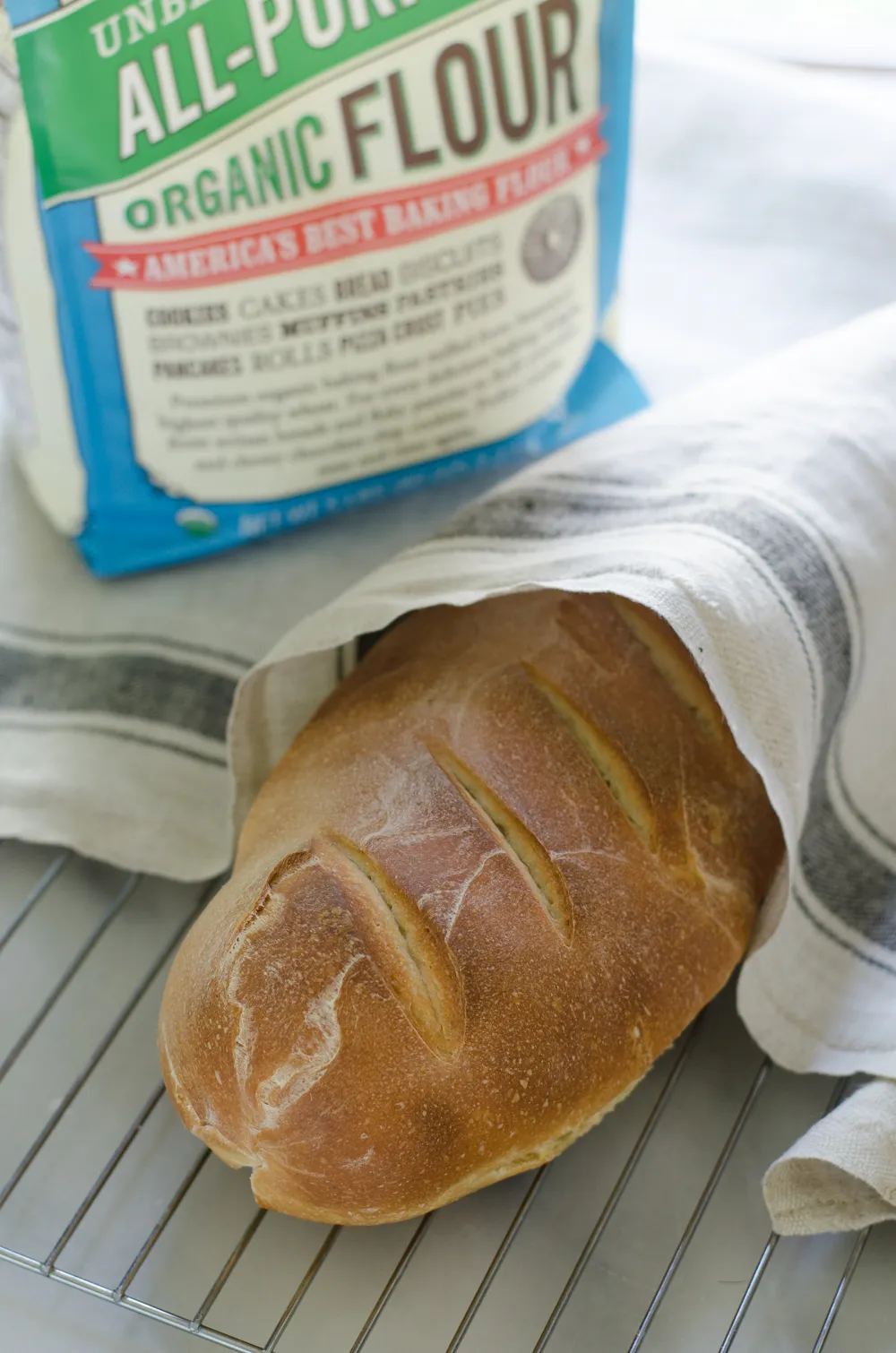 Overnight French Bread - A Care Package with Bob's Red Mill