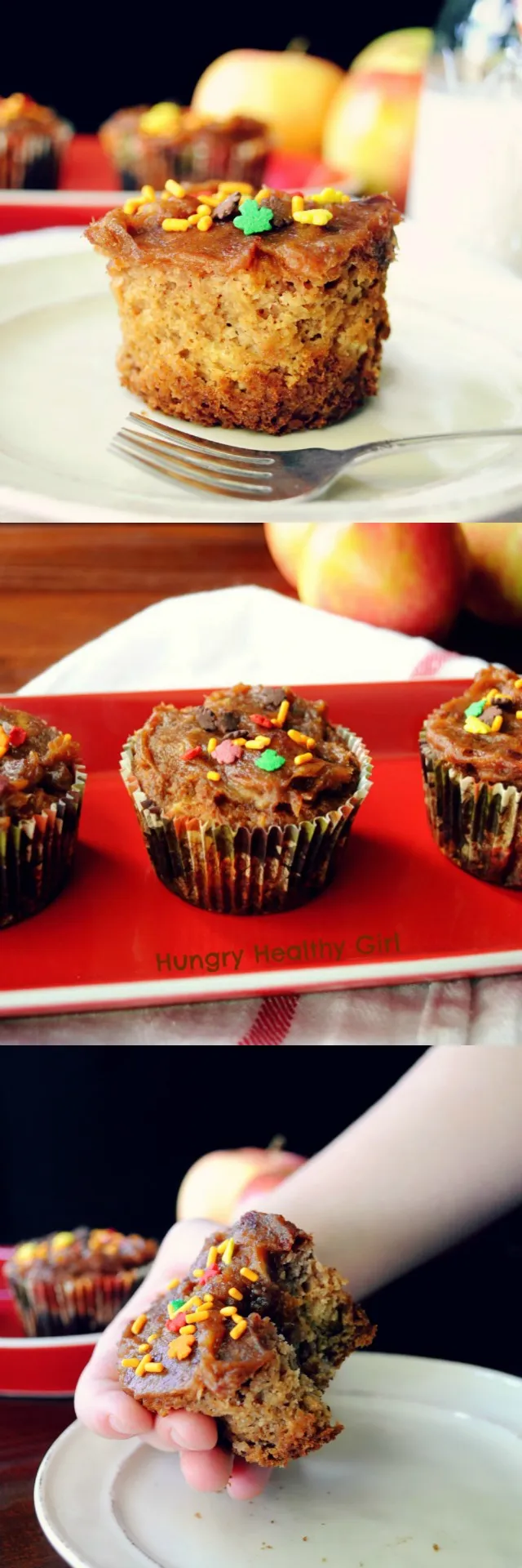Paleo Gluten Free Caramel Apple Cupcakes