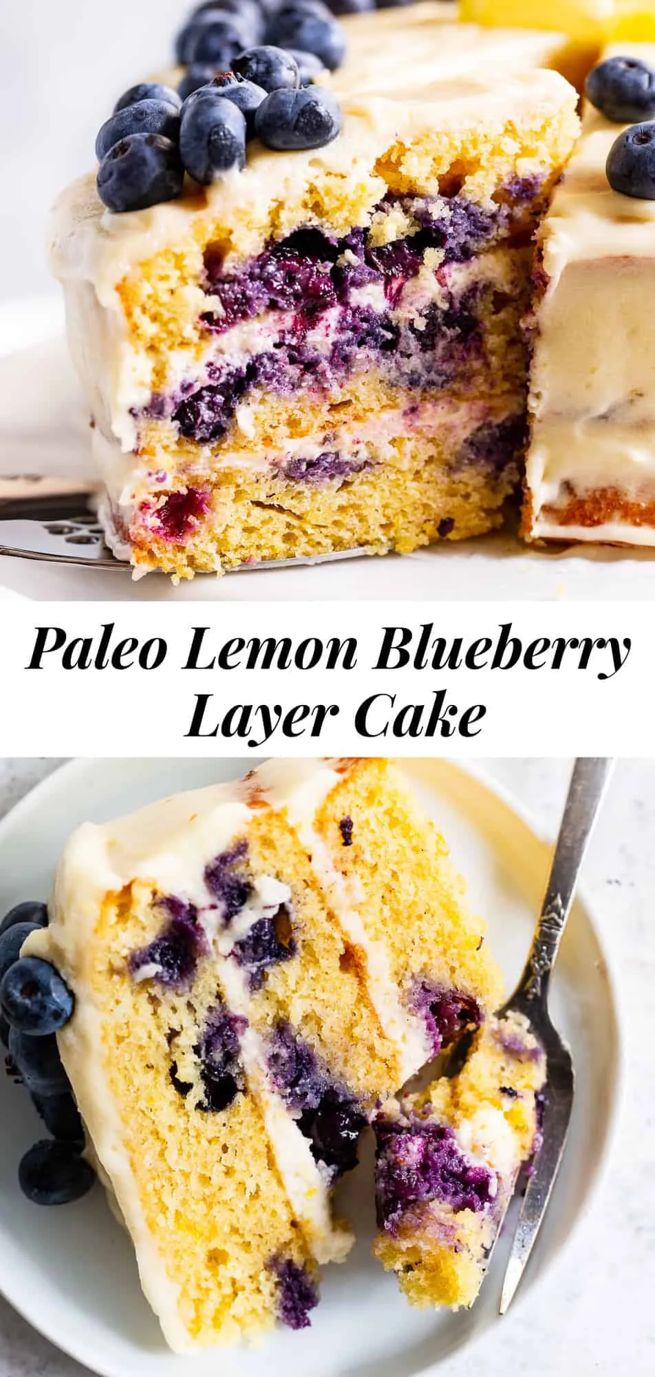 Paleo Lemon Blueberry Cake