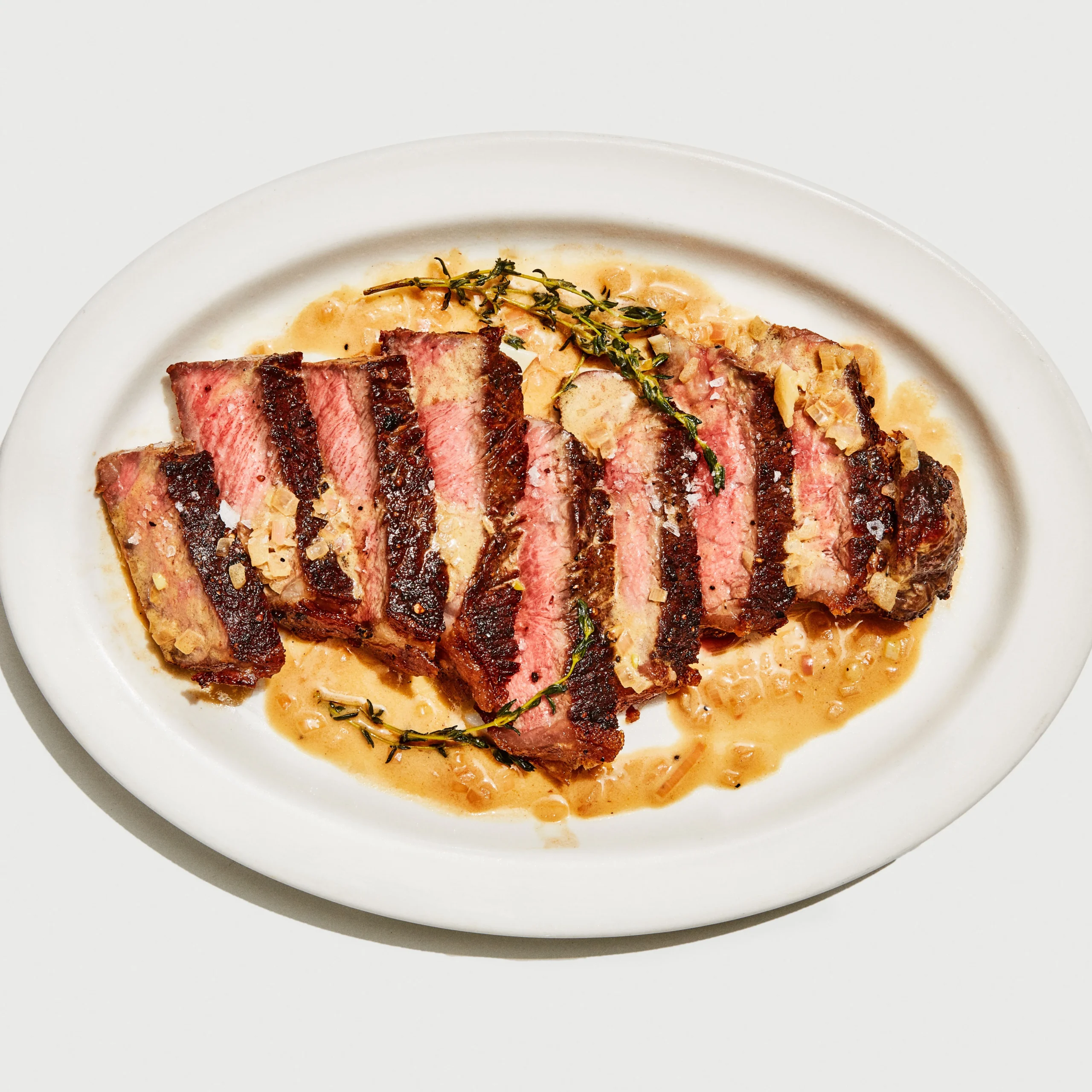 Pan Grilled Steak with Dipping Sauce
