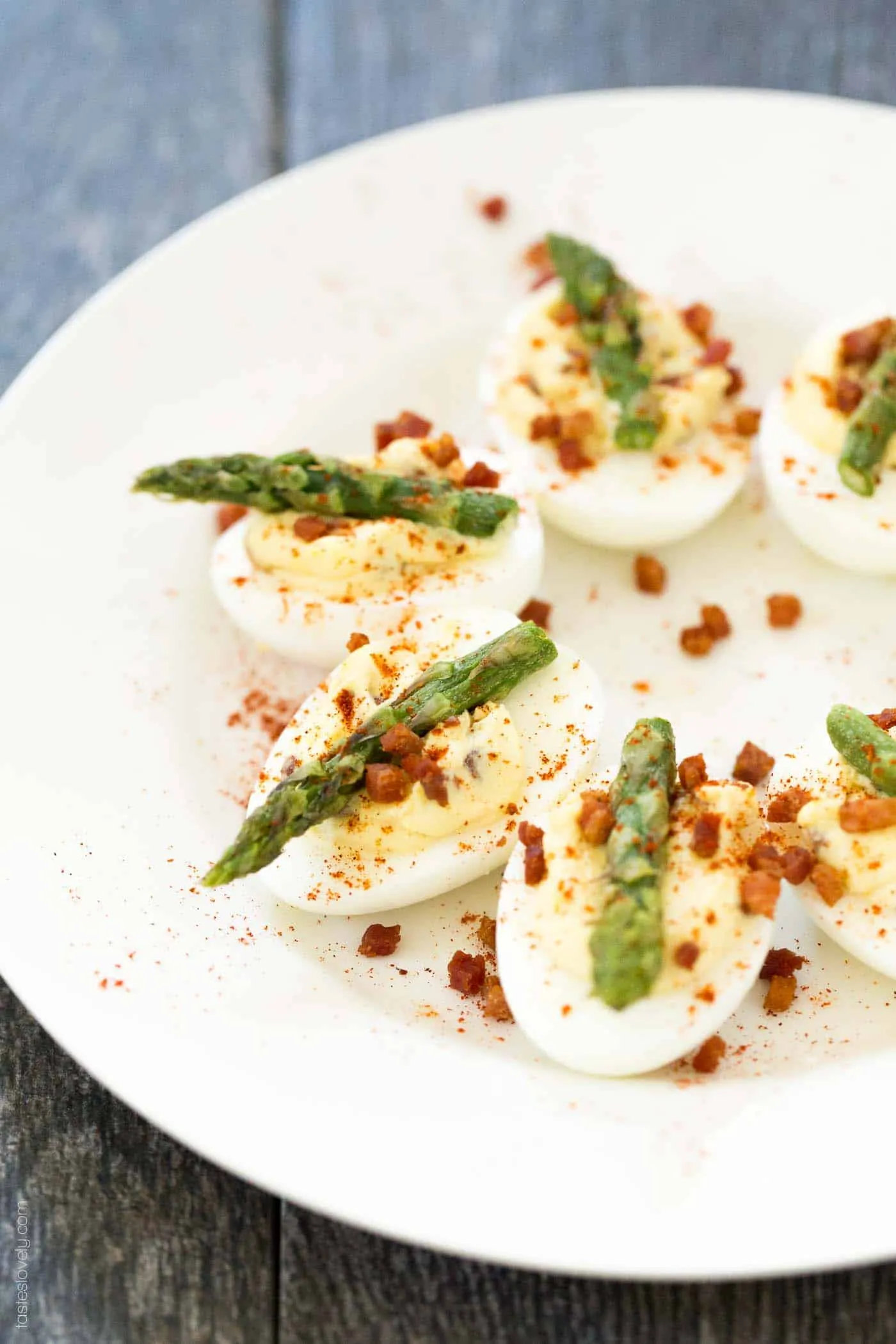 Pancetta and Asparagus Deviled Eggs