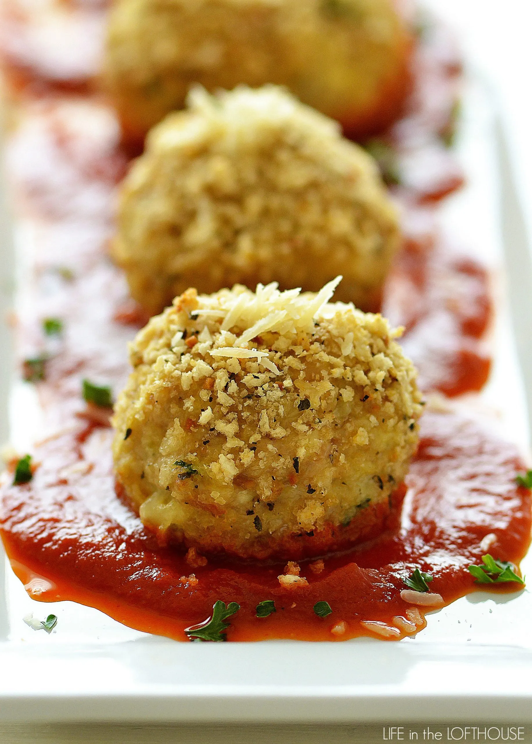 Parmesan Chicken Turkey Meatballs