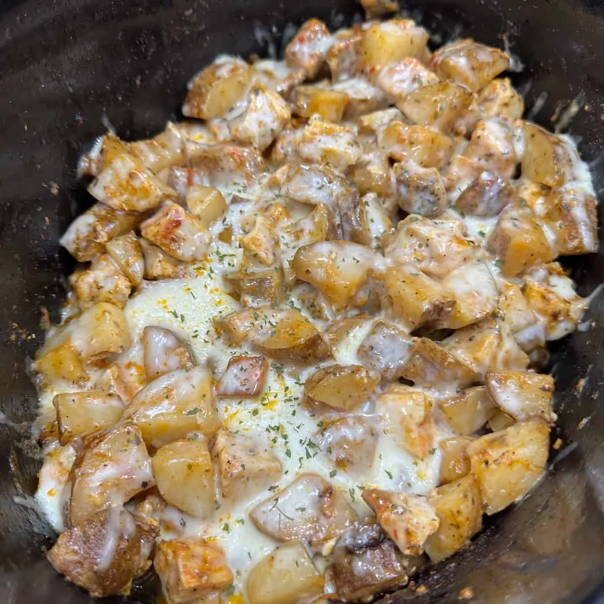 Parmesan Crock Pot Chicken and Potatoes