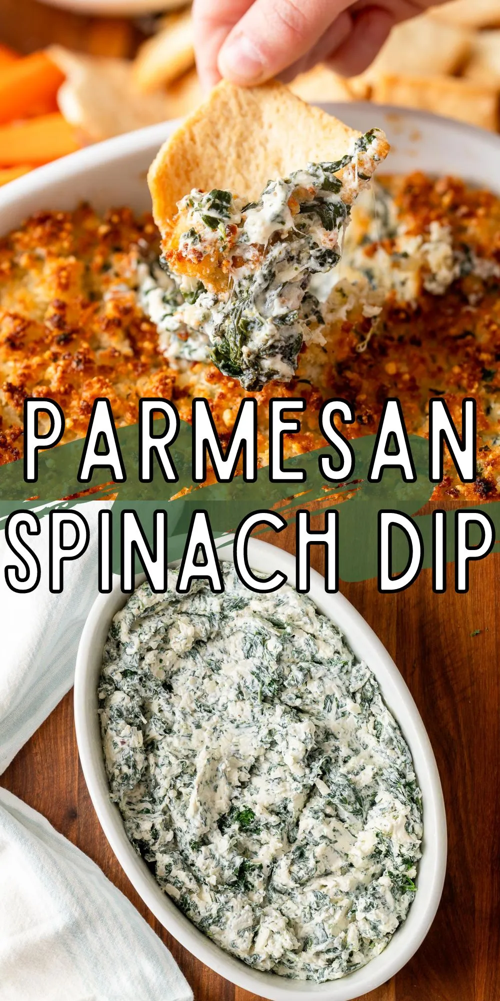 Parmesan Crusted Spinach Dip
