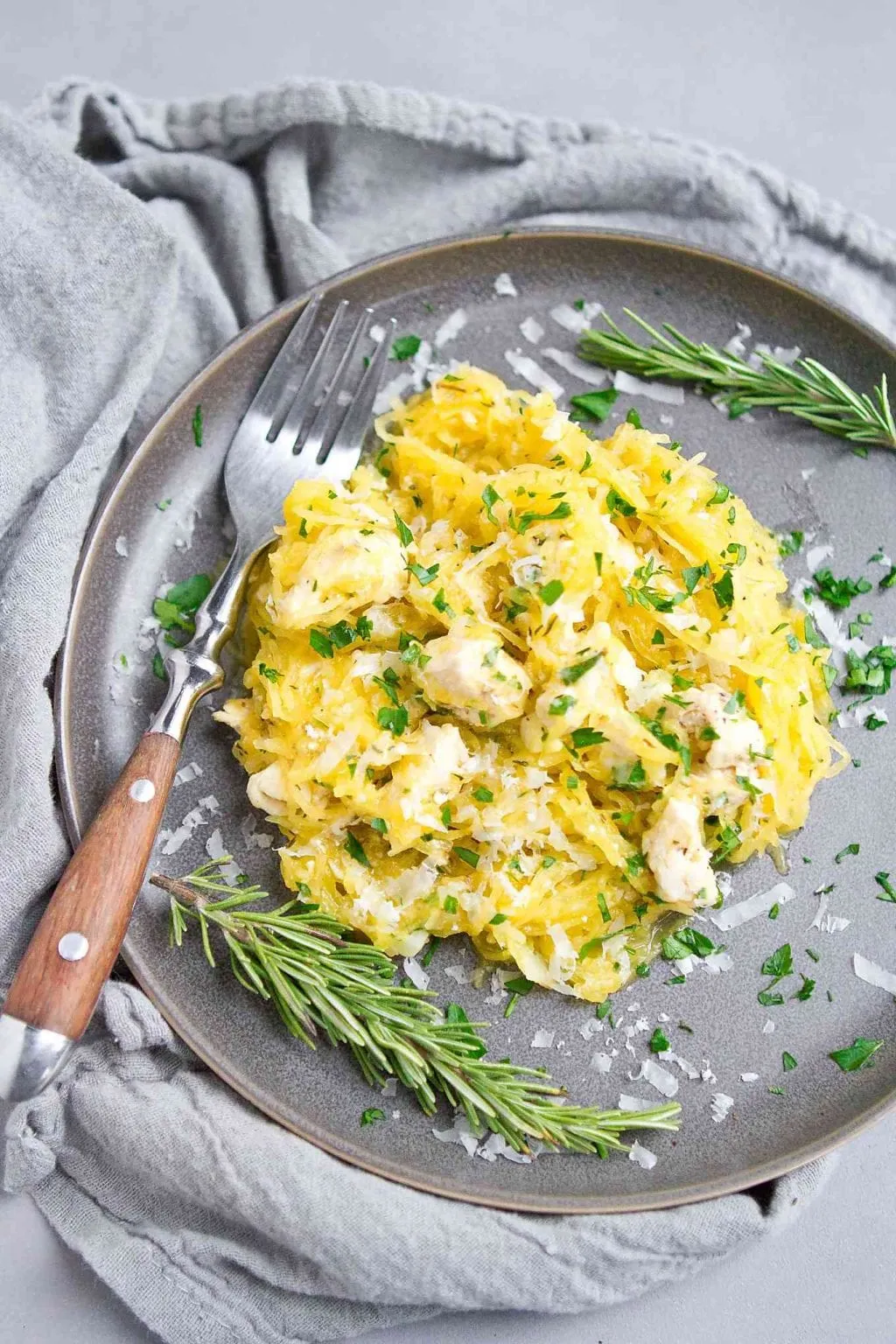 Parmesan Herb Spaghetti Squash Chicken