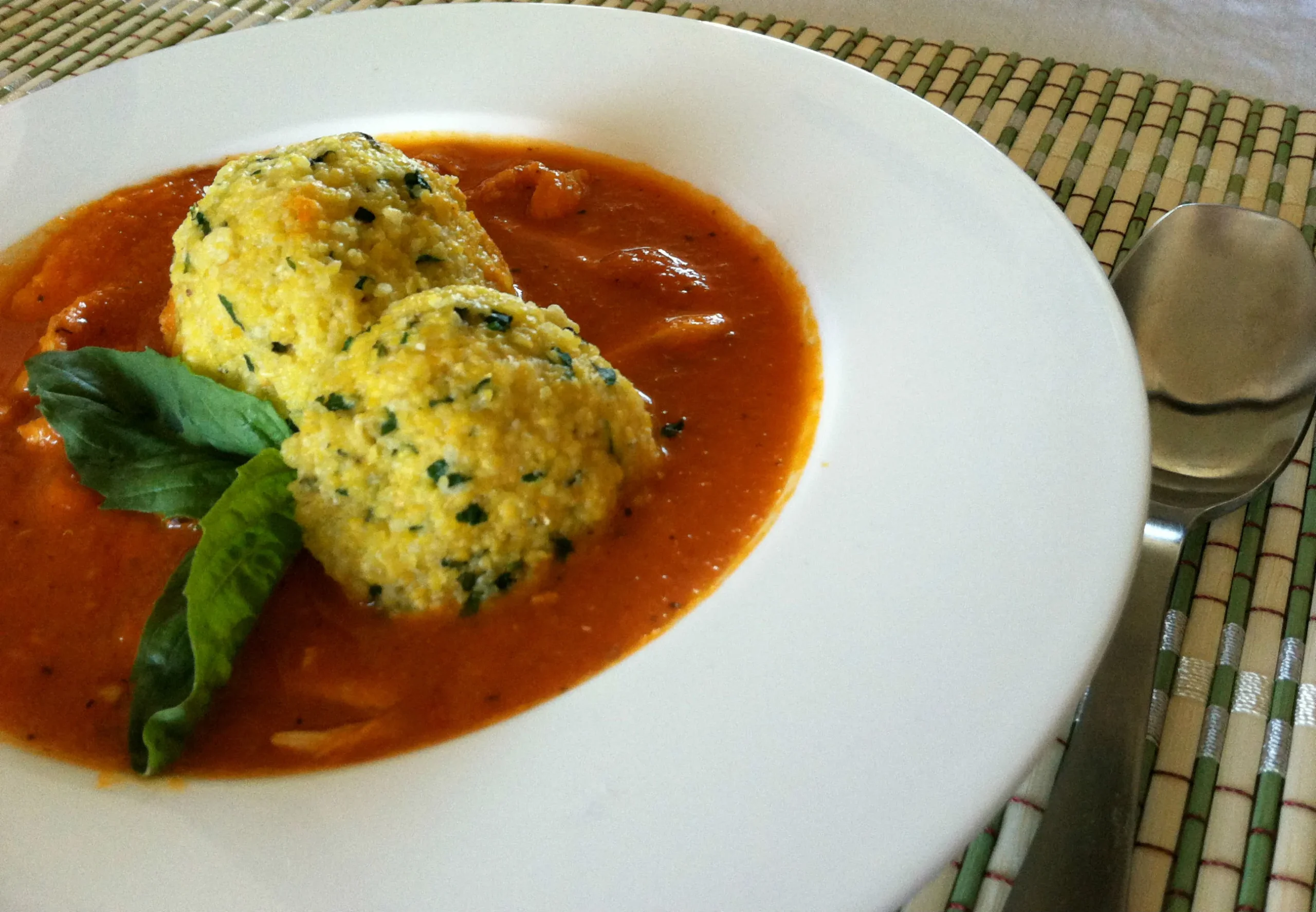 Parmesan Polenta Chicken Soup