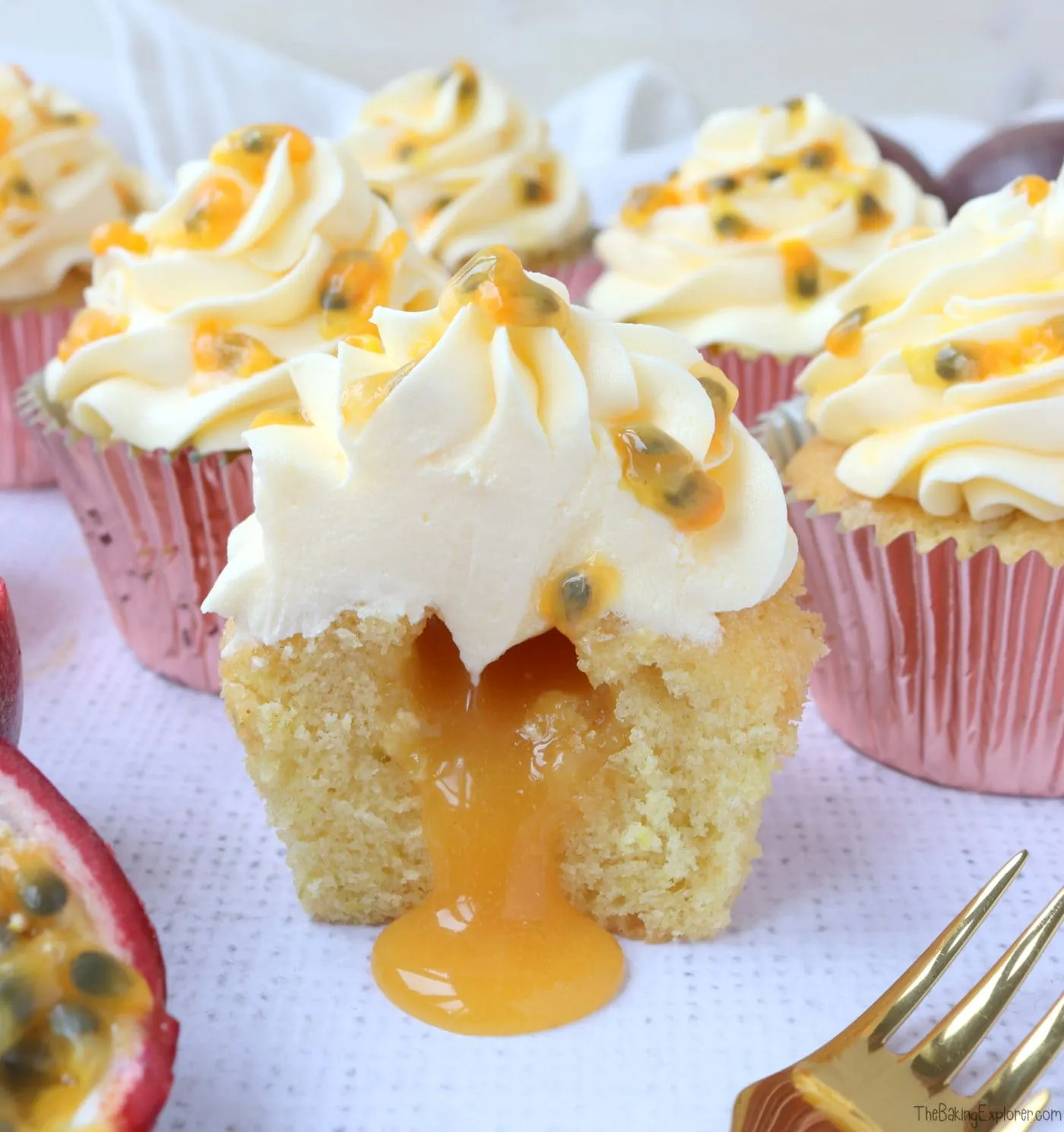 Passion Fruit Cupcakes for Valentines