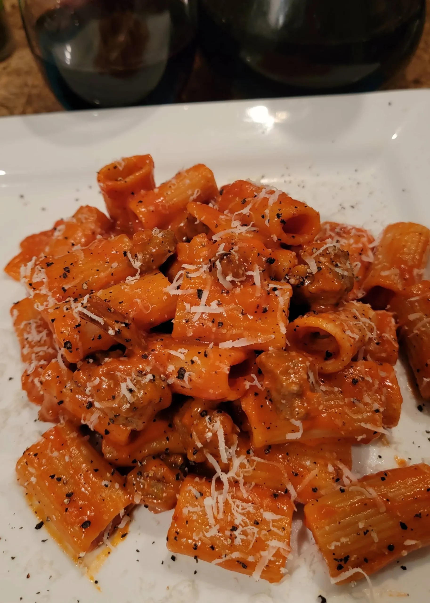 Pasta alla Zozzona Sausage Rigatoni
