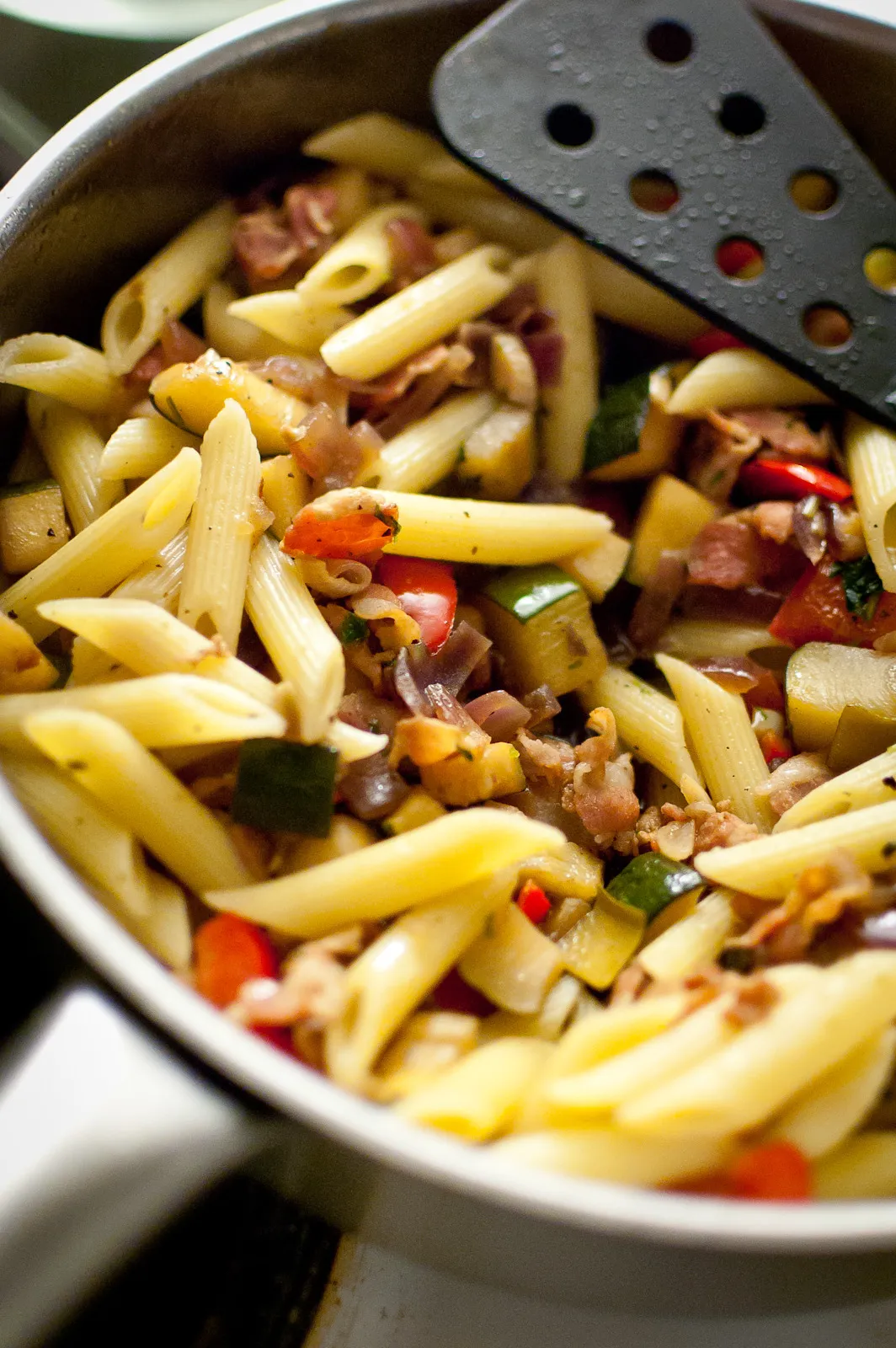 Pasta with Bacon and Peppers