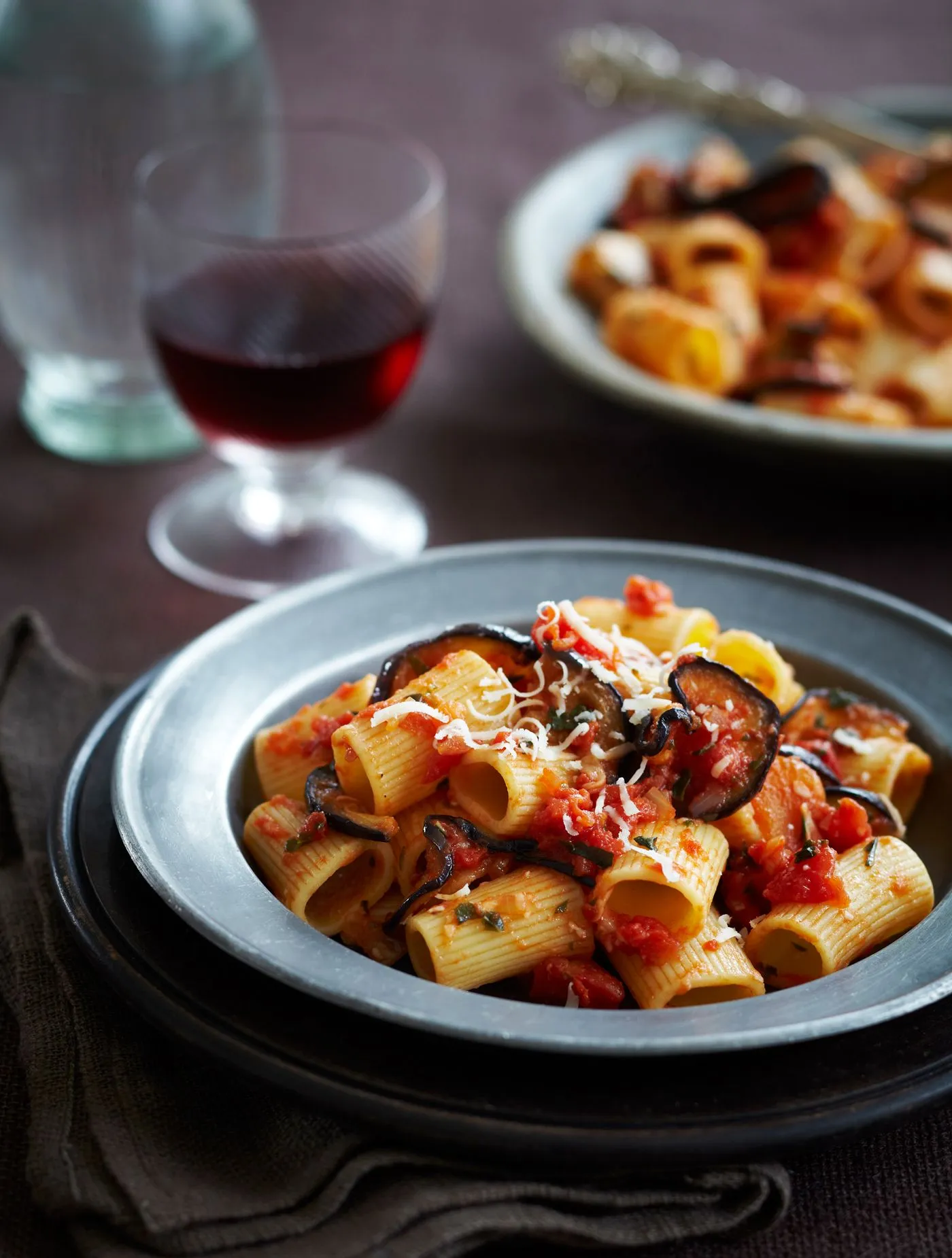 Pasta with Fried Aubergine