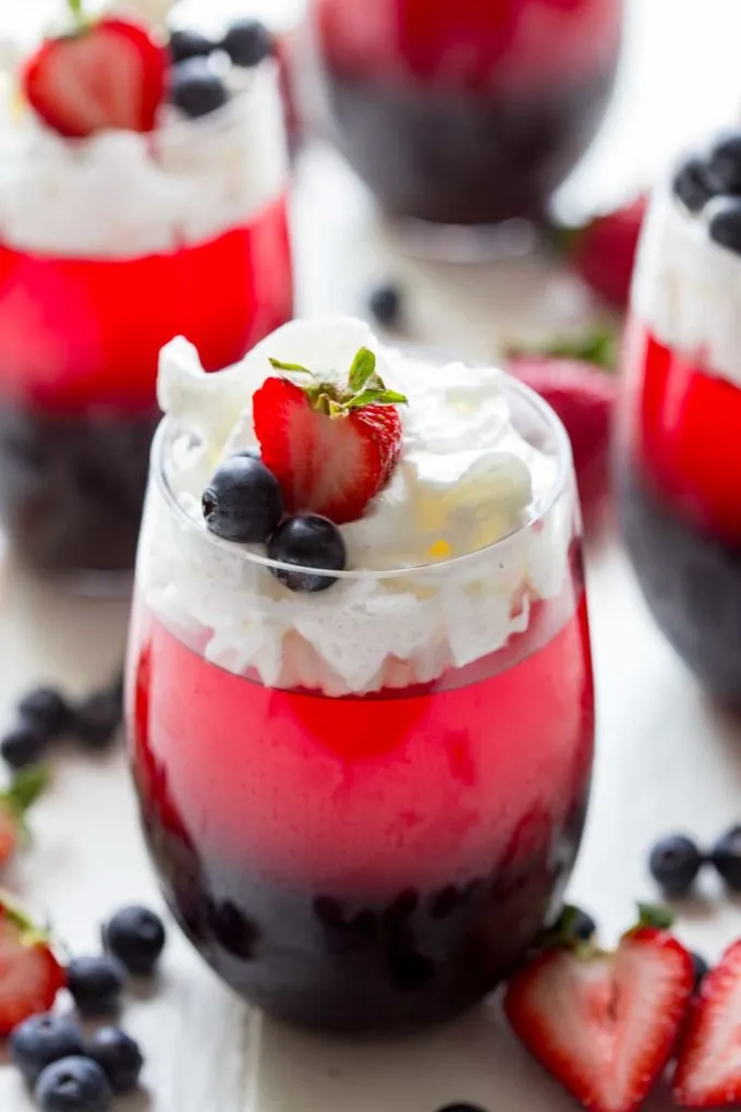 Patriotic Layered Jello Dessert