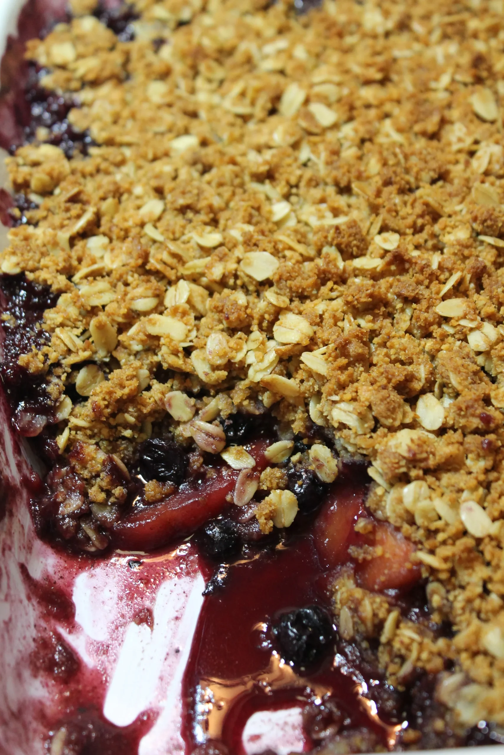Peach Blueberry Cobbler Crisp