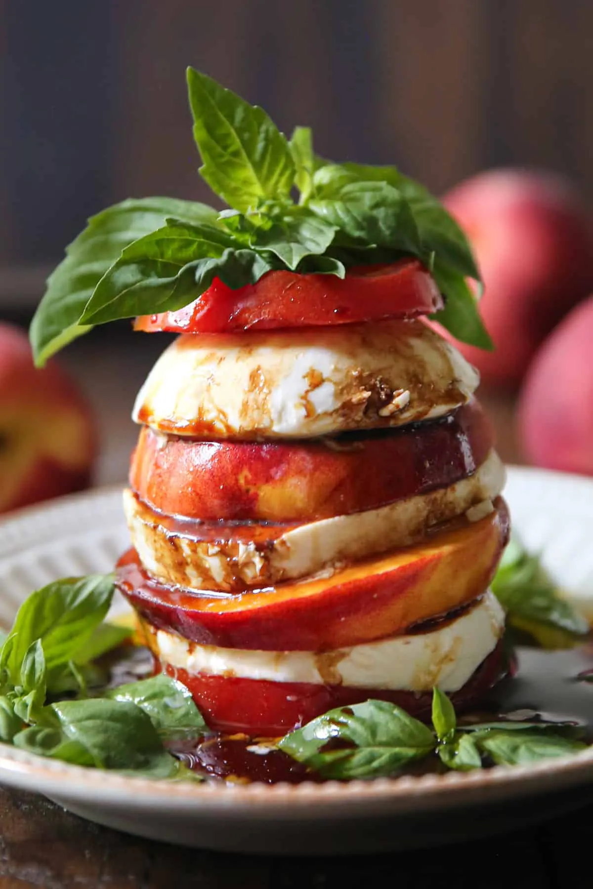 Peach Caprese with Balsamic Glaze