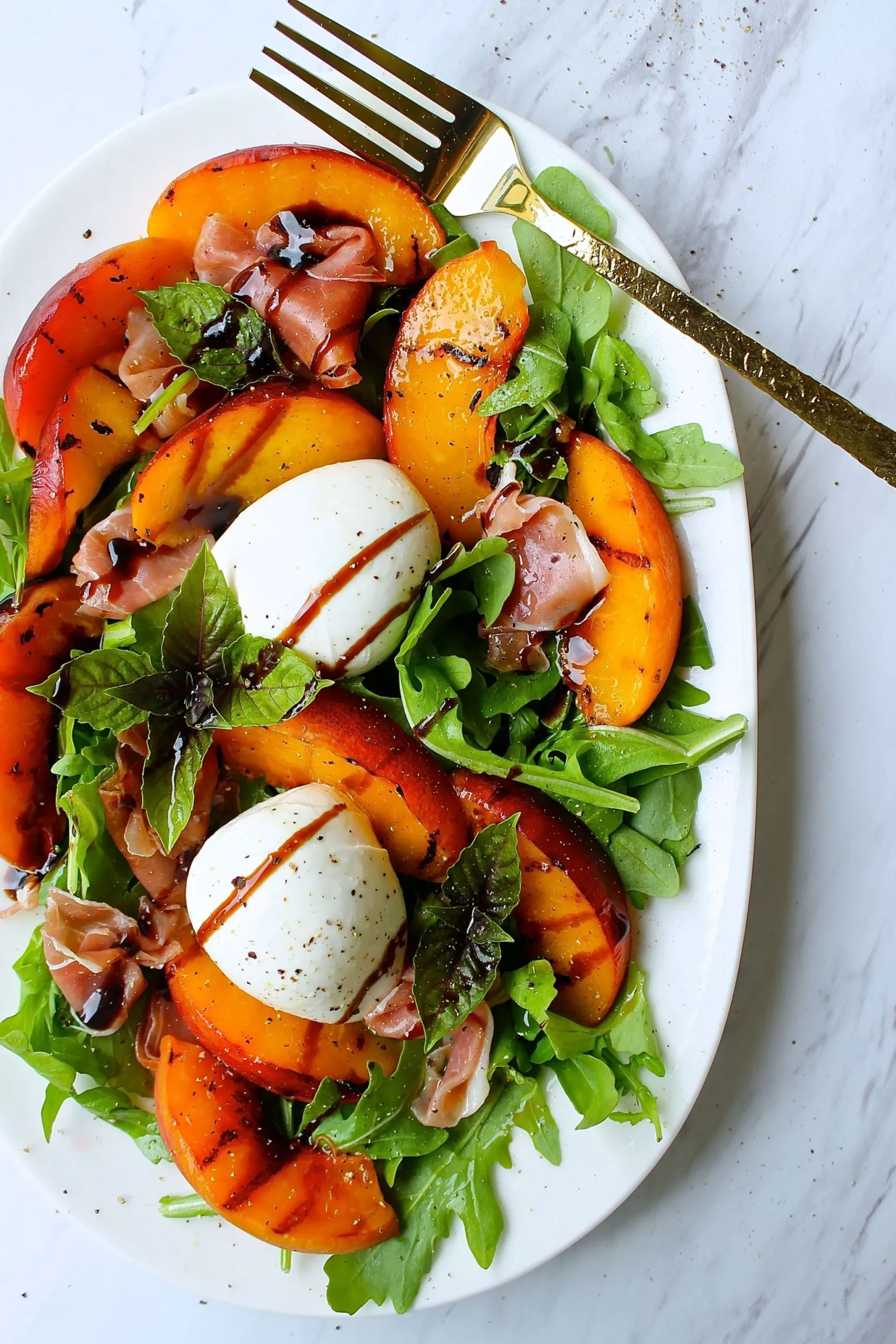 Peach and Burrata Salad