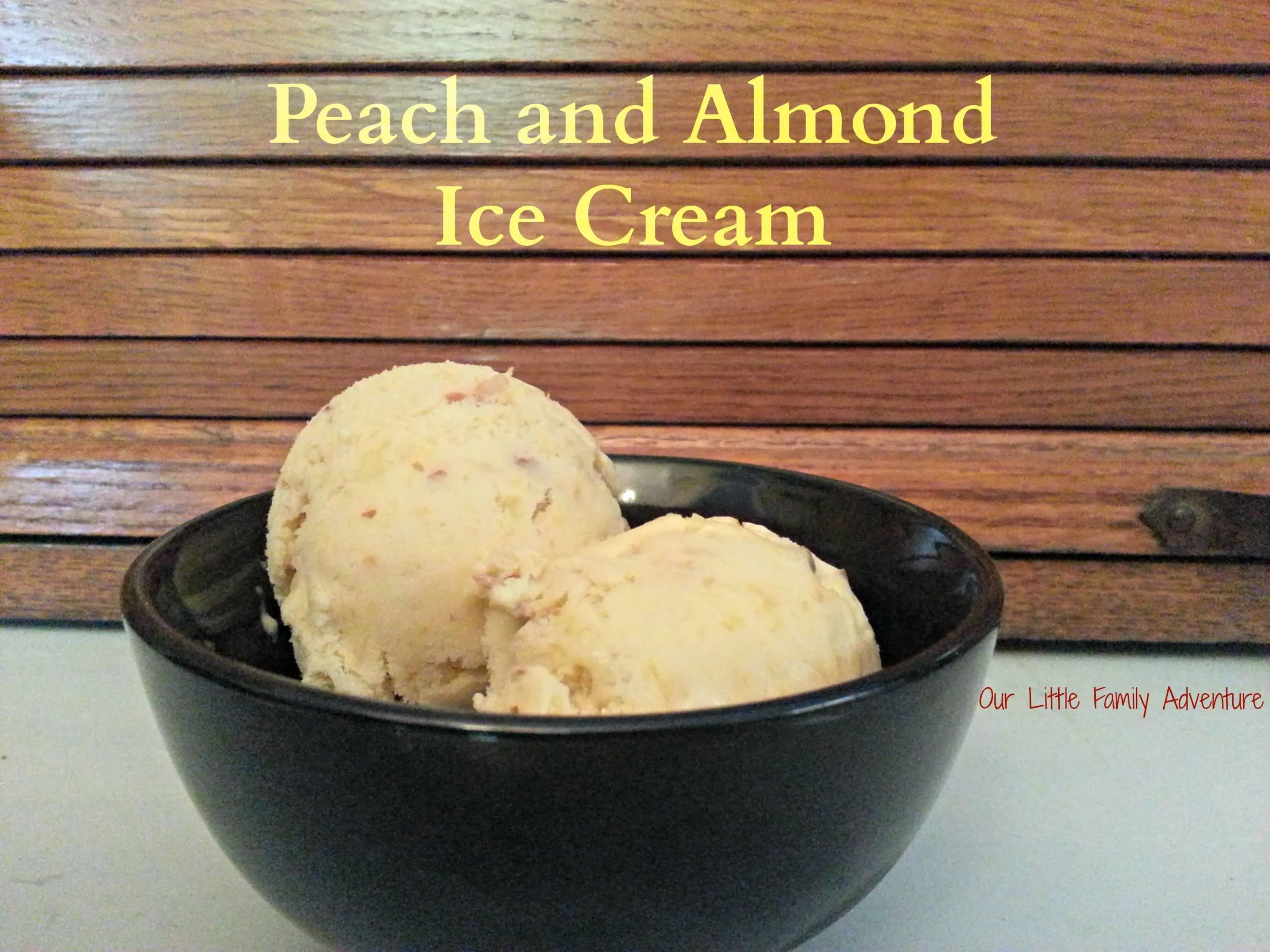 Peach and Toasted Almond Ice Cream