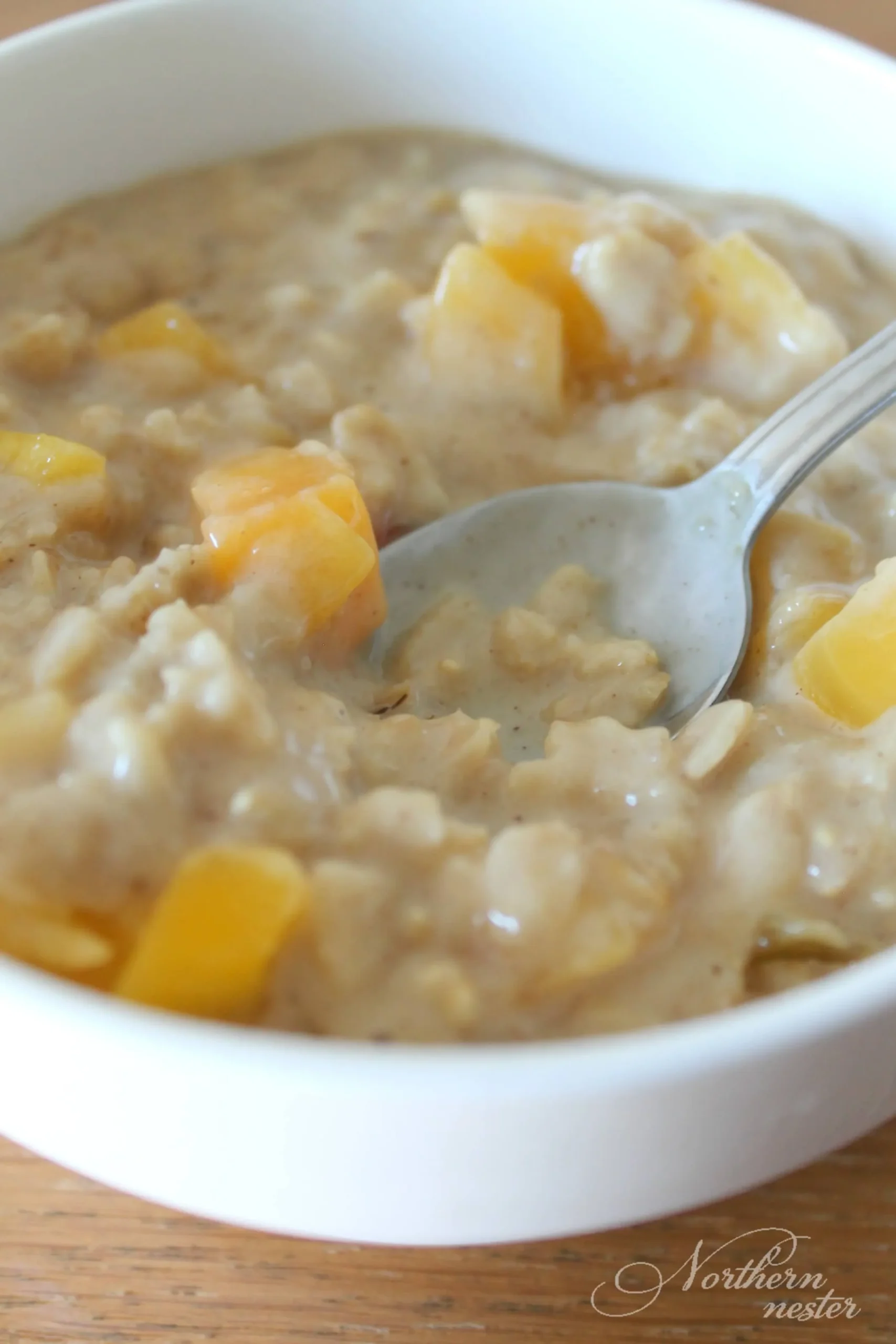 Peaches Cream No Cook Oatmeal