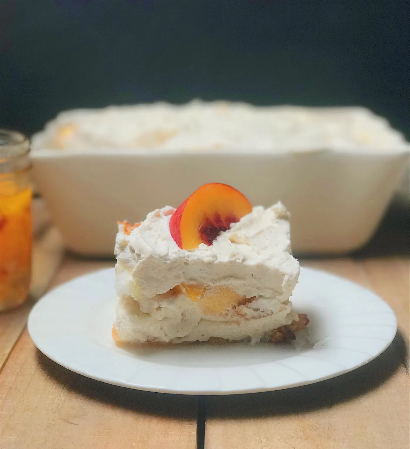 Peaches and Cream Frozen Tiramisu