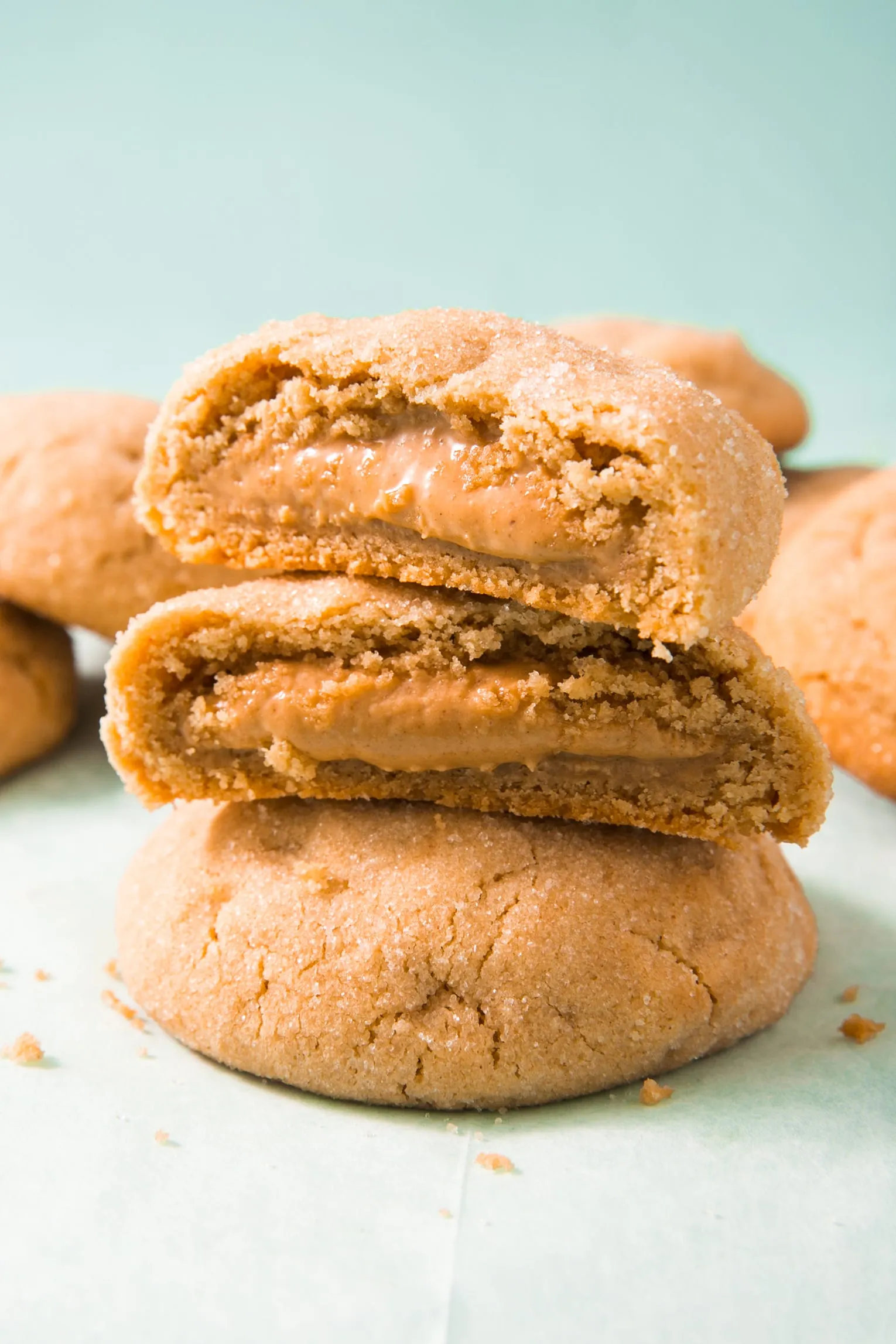 Peanut Butter Ball Stuffed Cookies
