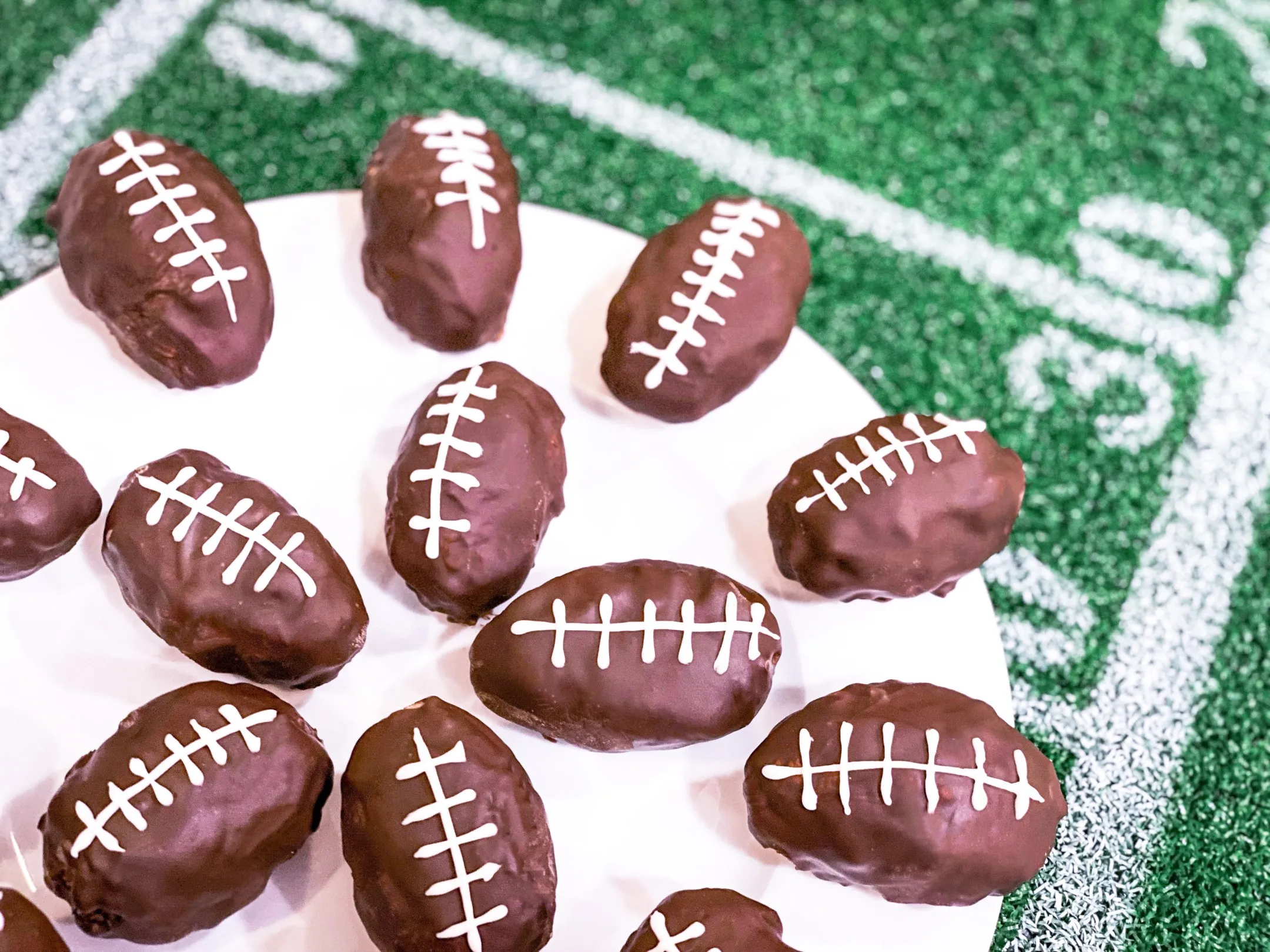 Peanut Butter Chocolate Footballs