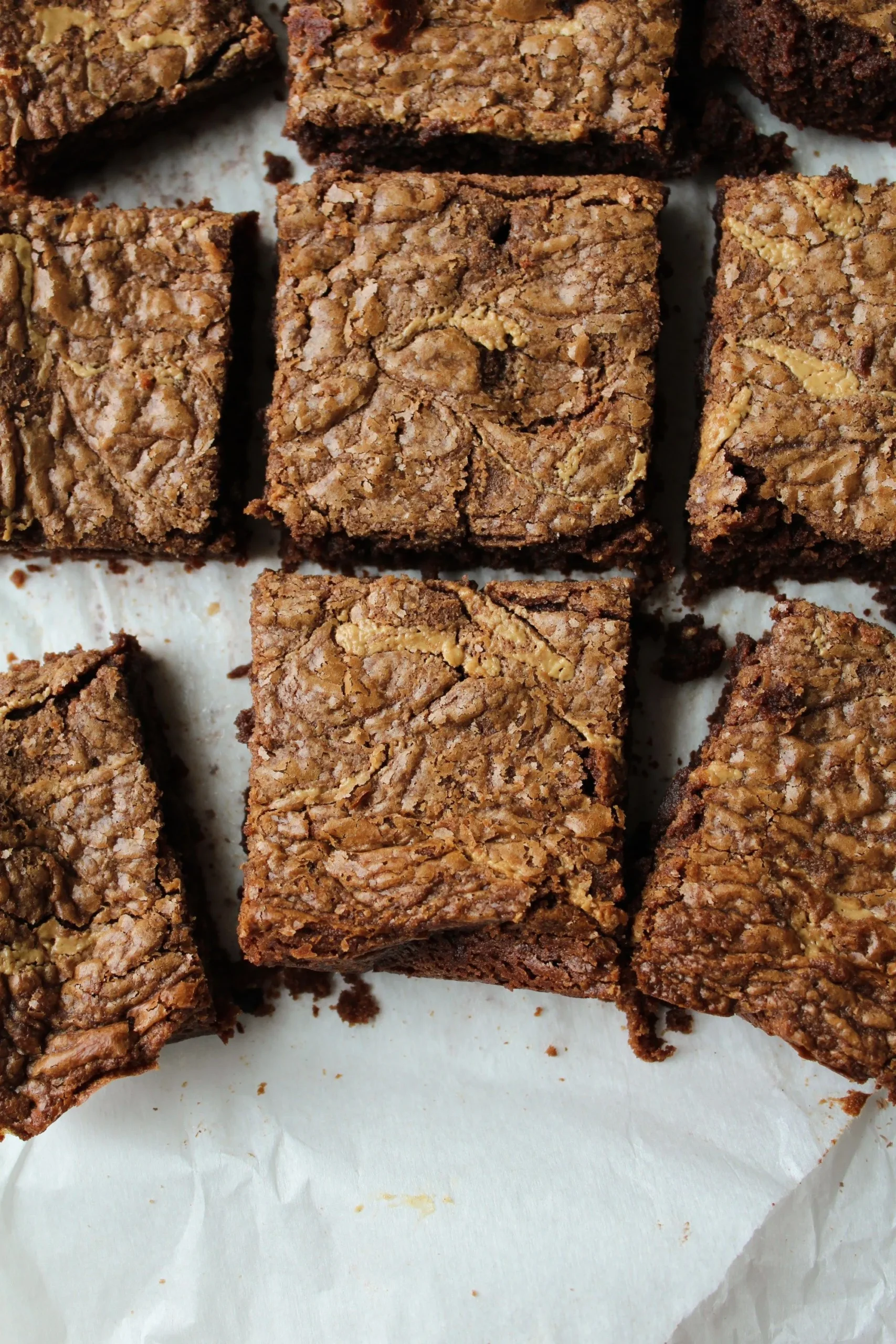 Peanut Butter Frosted Nutella Brownies