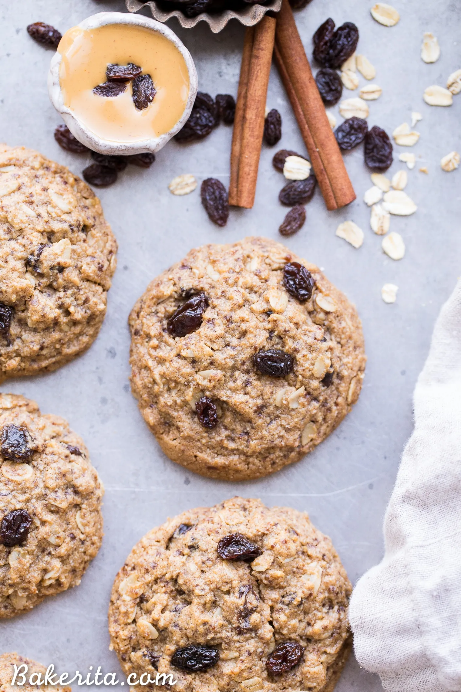 Peanut Butter Raisin Oatmeal Cookies