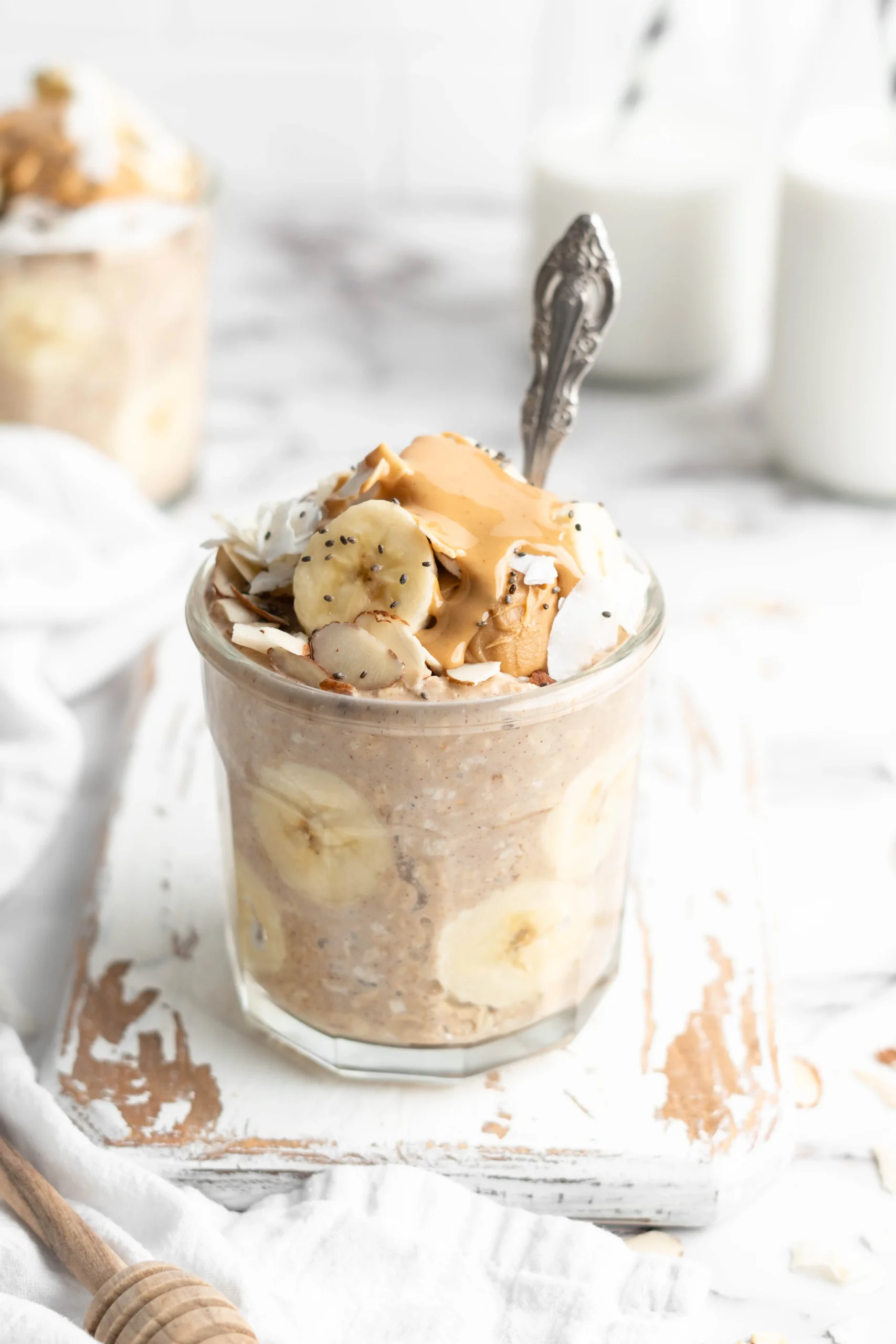 Peanut Butter and Banana Overnight Oats