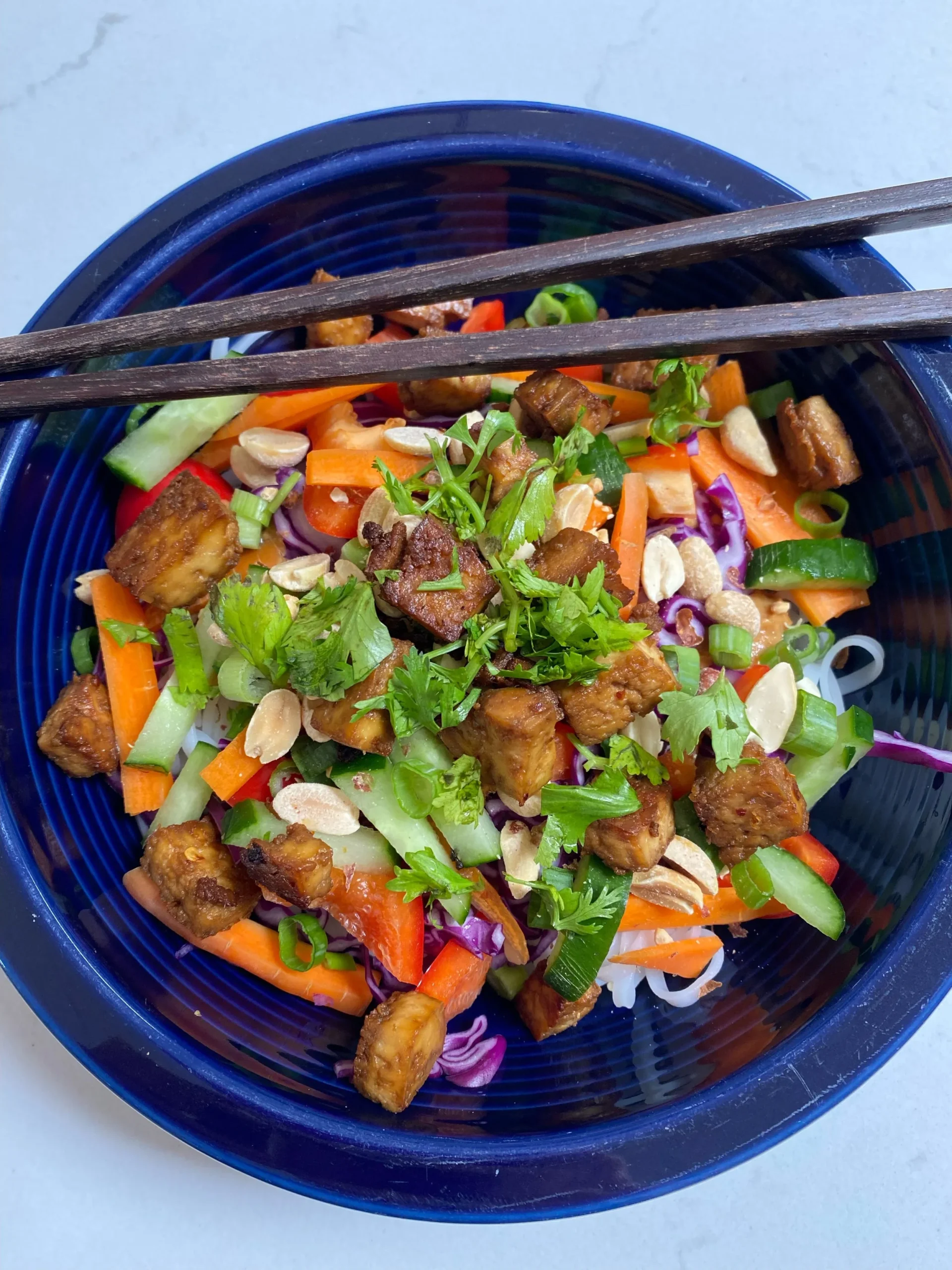 Peanut Veggie Noodle Bowl