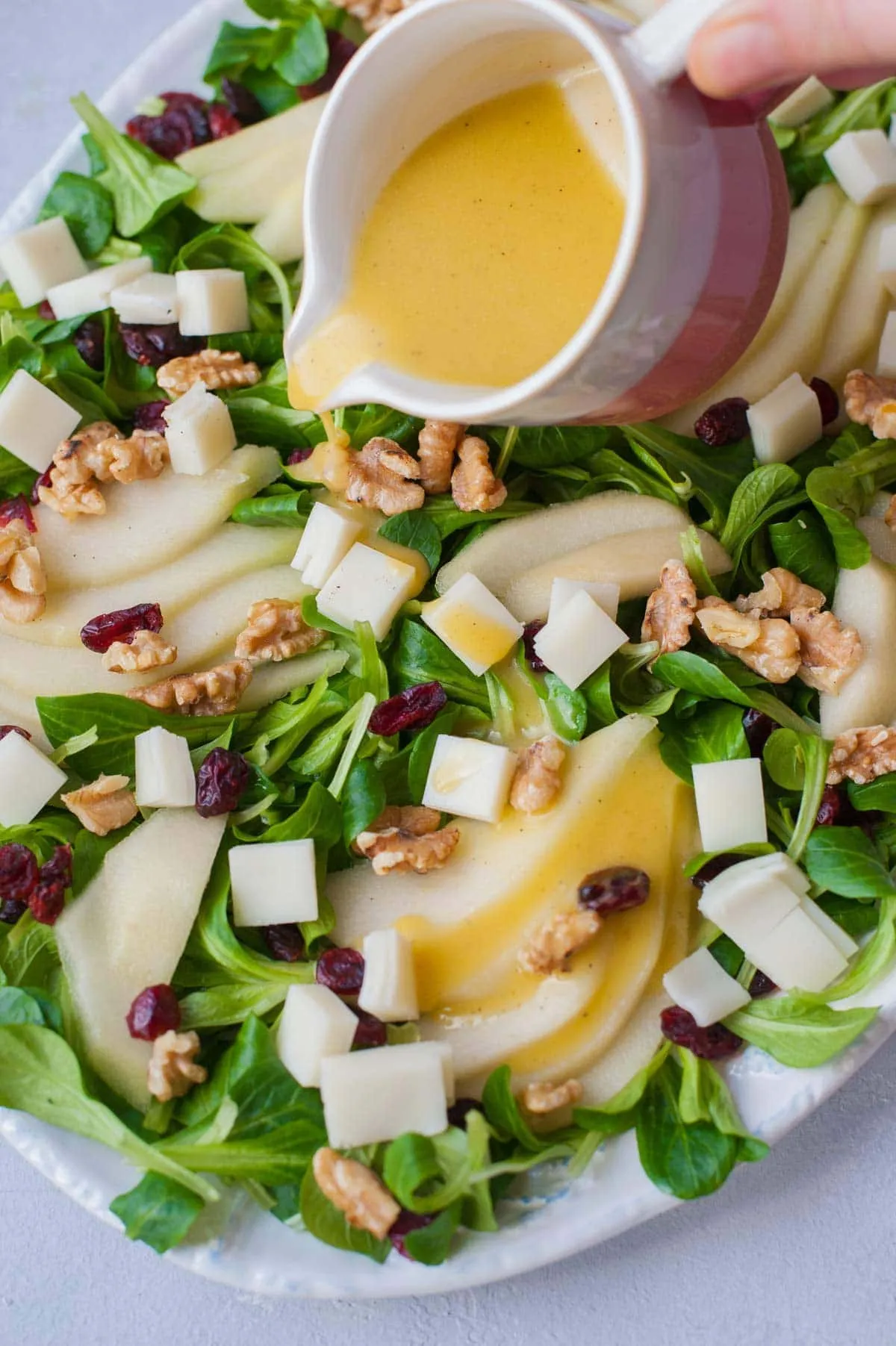 Pear Cranberry Walnut Salad