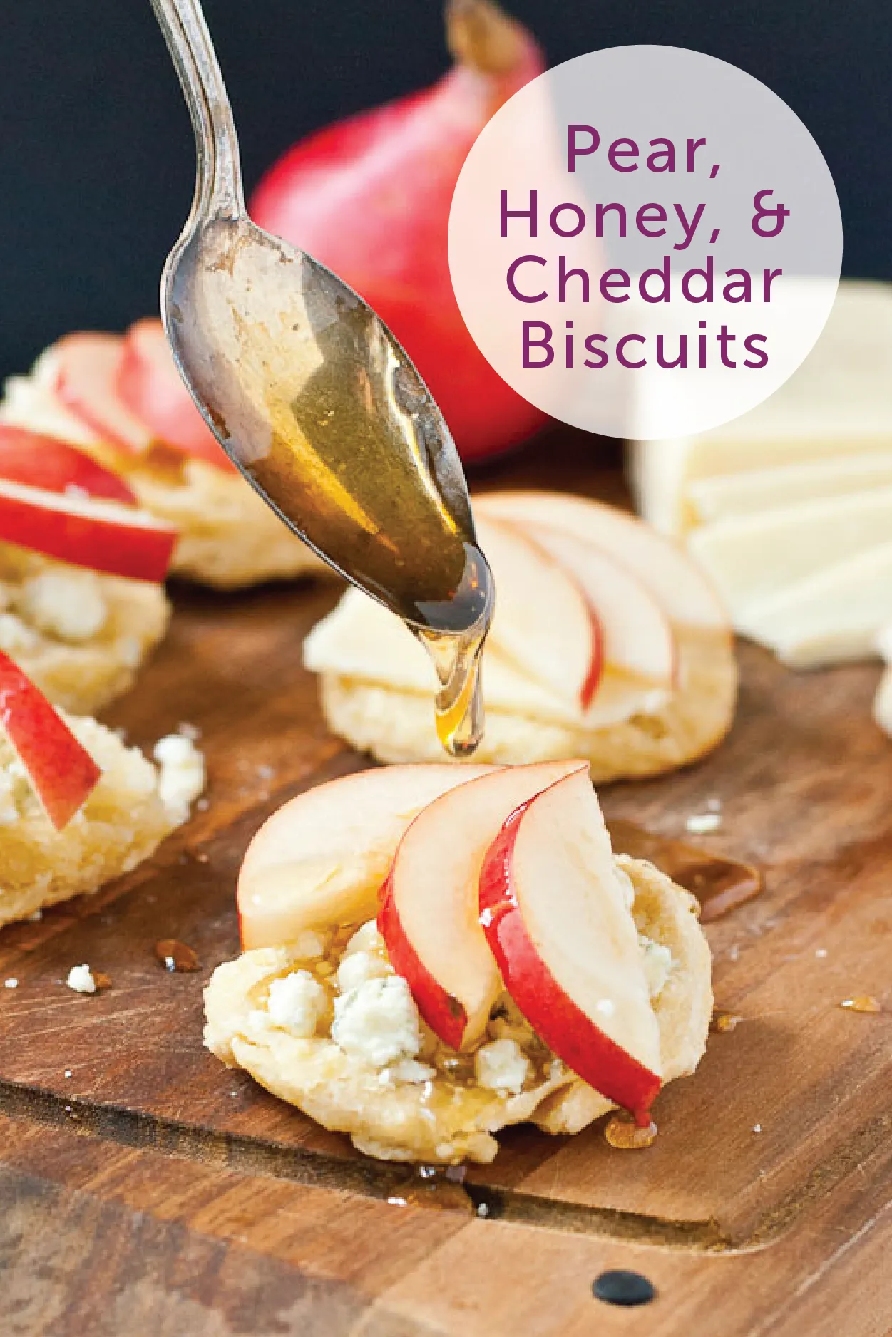 Pear Honey and Cheddar Biscuits