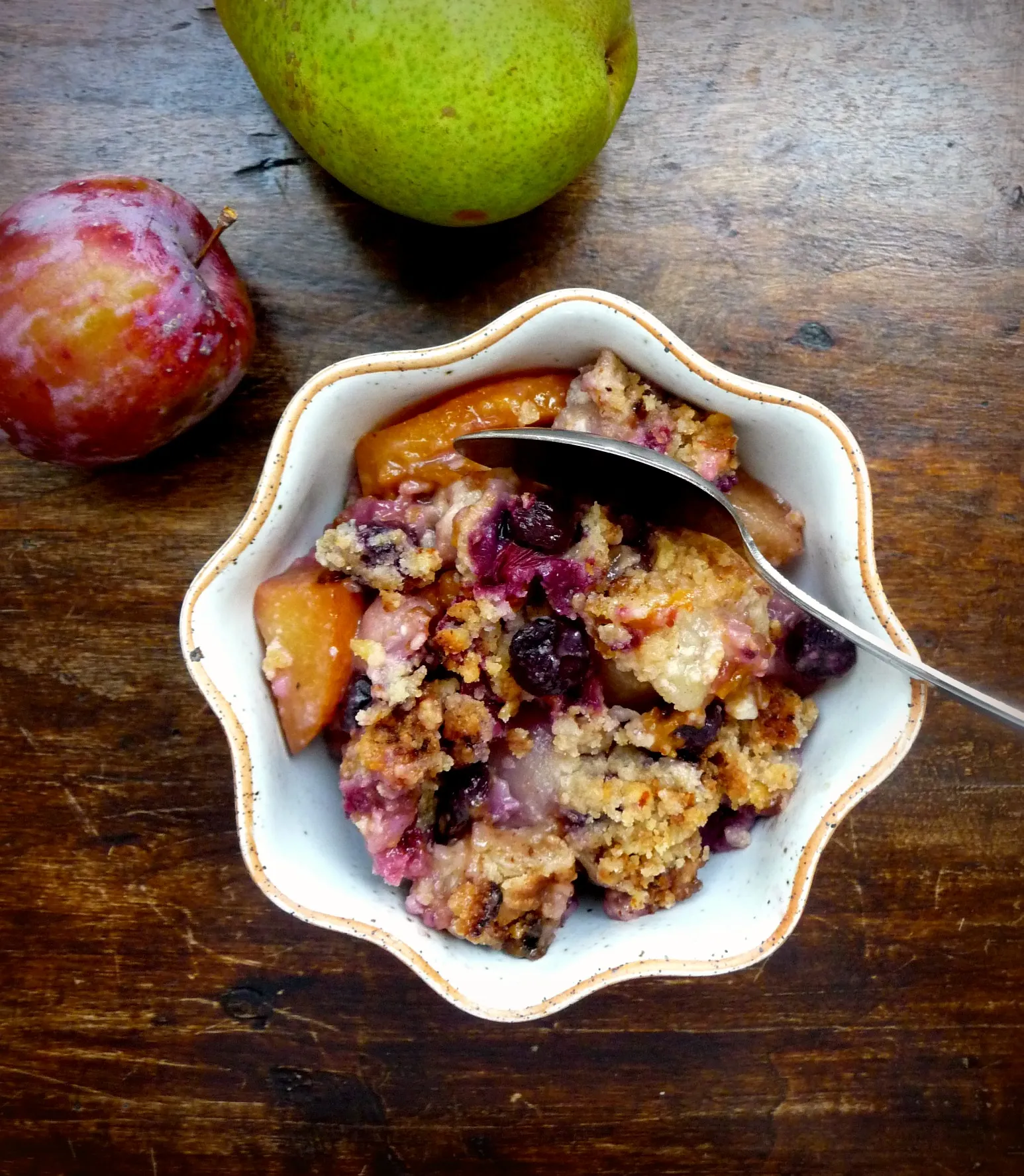 Pear and Plum Crisp