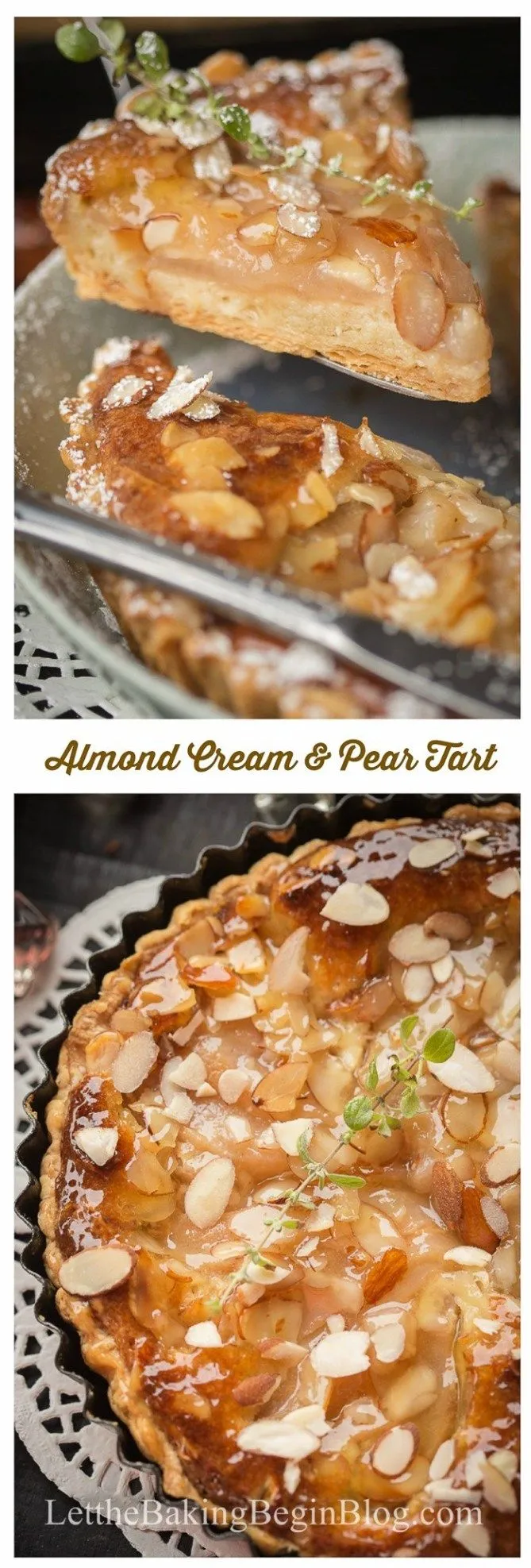 Pears and Almond Amaretti Tart