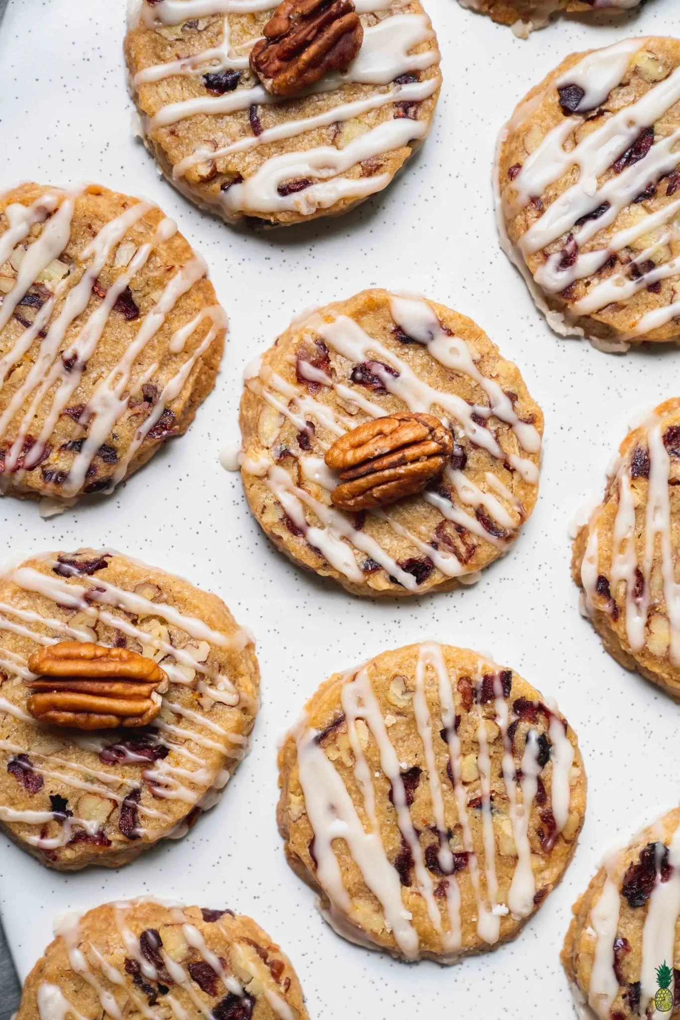 Pecan Cranberry Shortbread Cookies