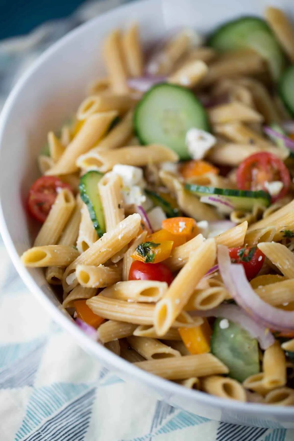 Penne Salad with Greens
