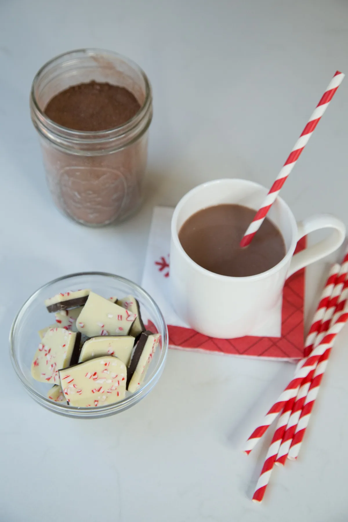 Peppermint Hot Cocoa Bark
