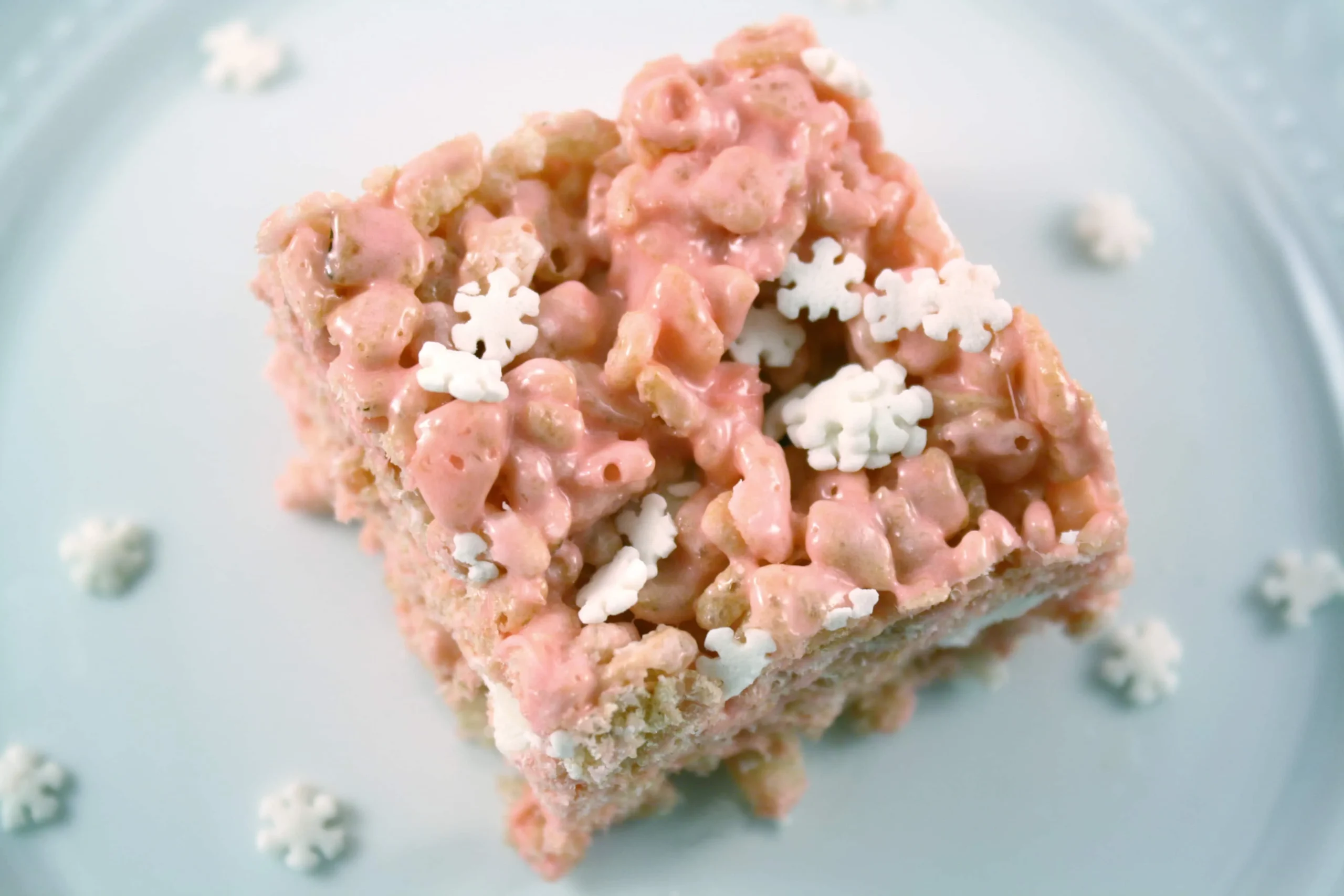 Peppermint Rice Crispy Squares