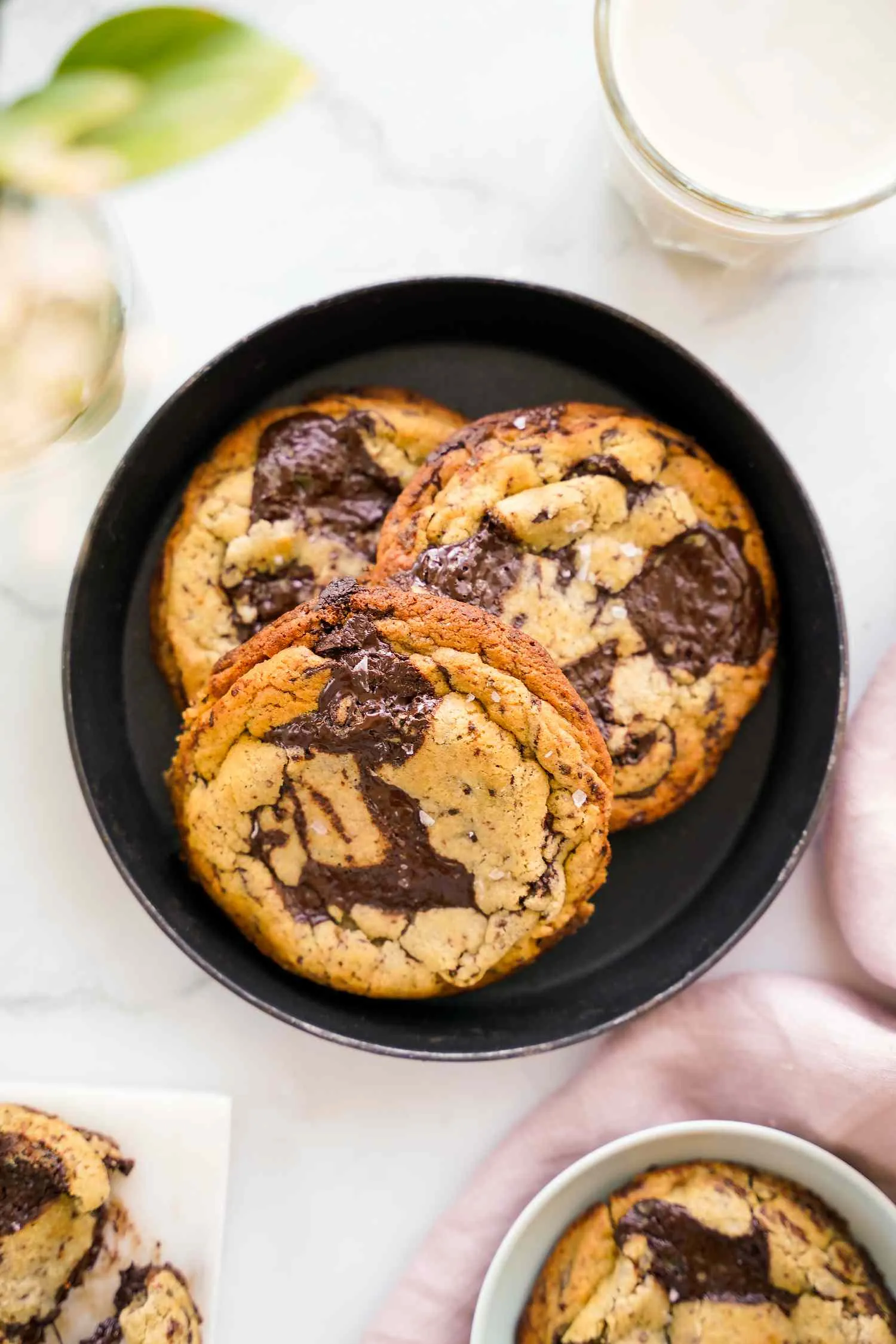 Peppermint Tahini Chocolate Chip Cookie Dough