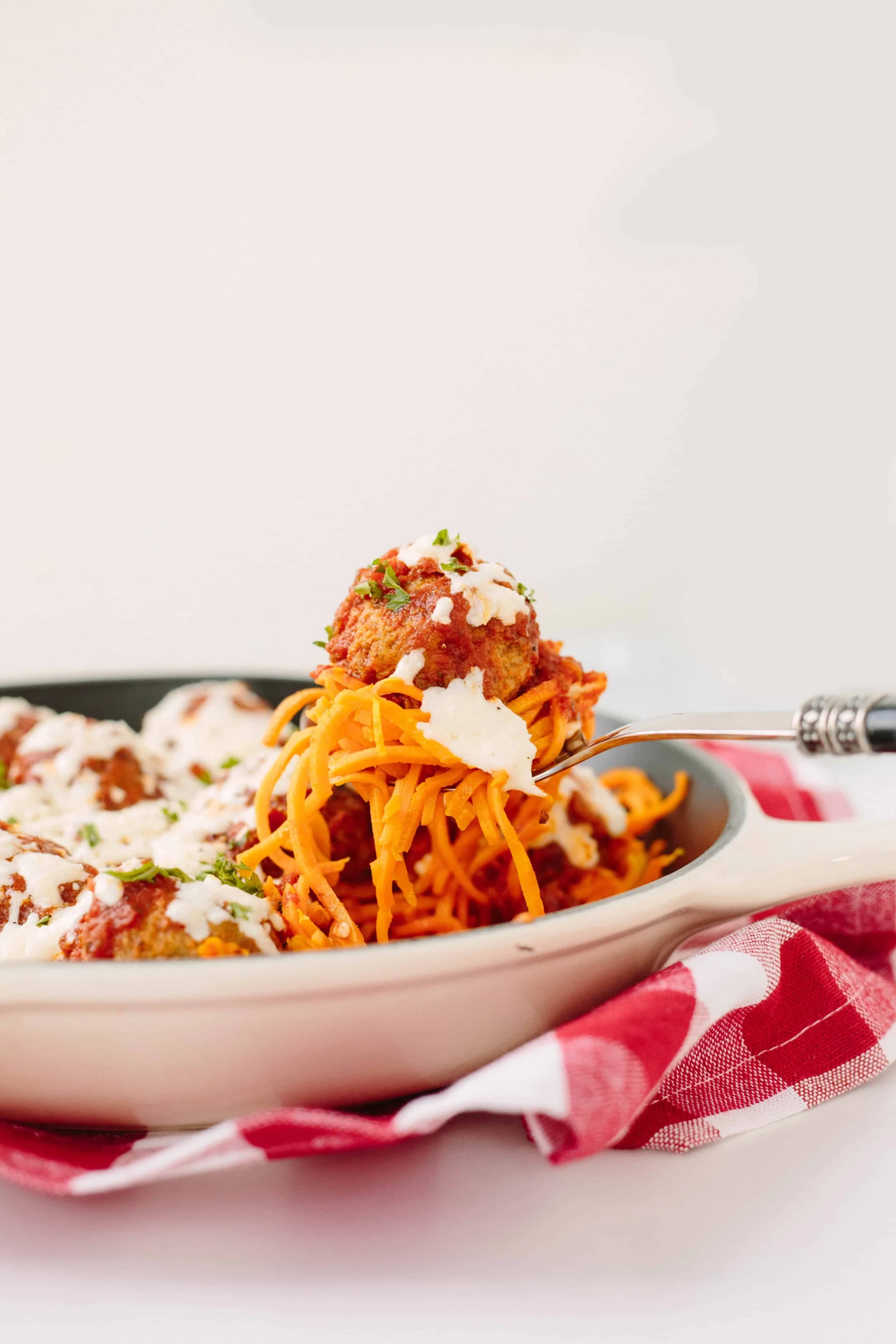 Perfect Meatballs with Sage Sweet Potato Noodles