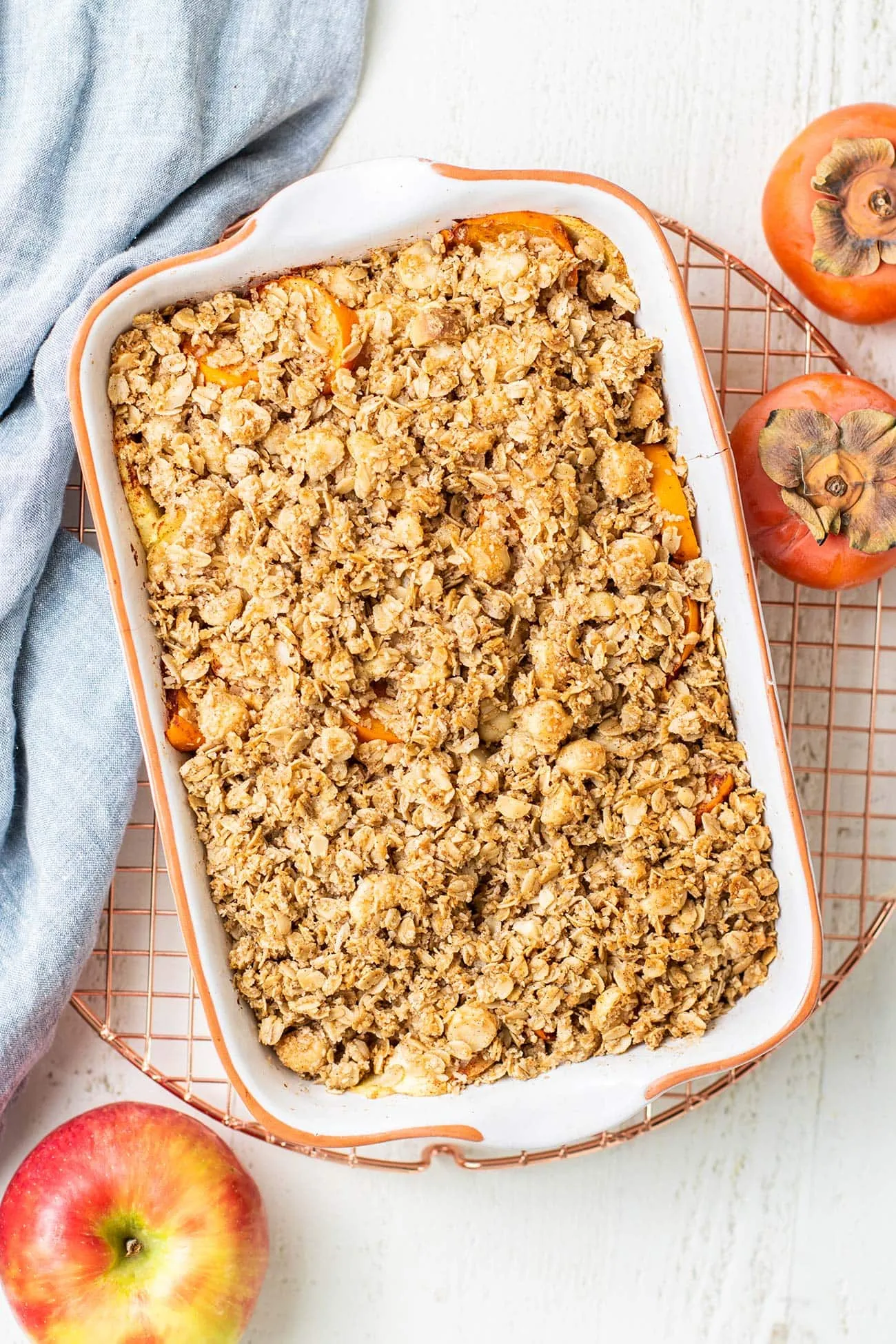 Persimmon Apple Crumble Low Sugar Gluten Free