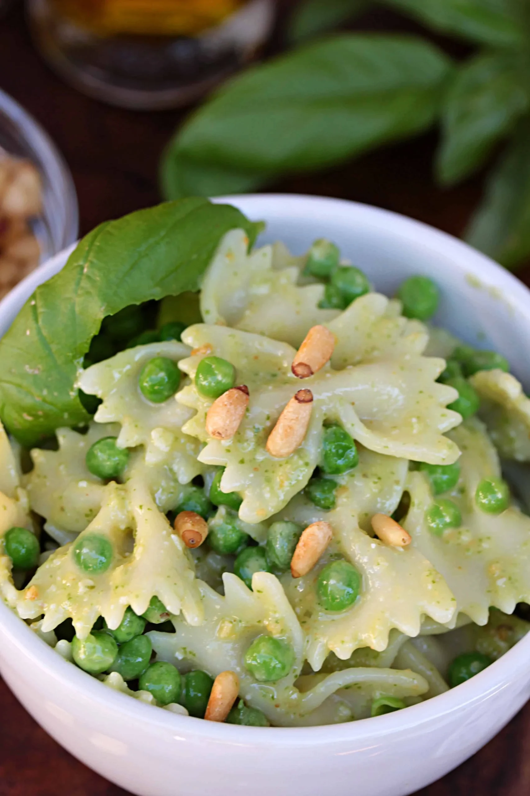 Pesto Pasta Salad with Peas and Parmesan