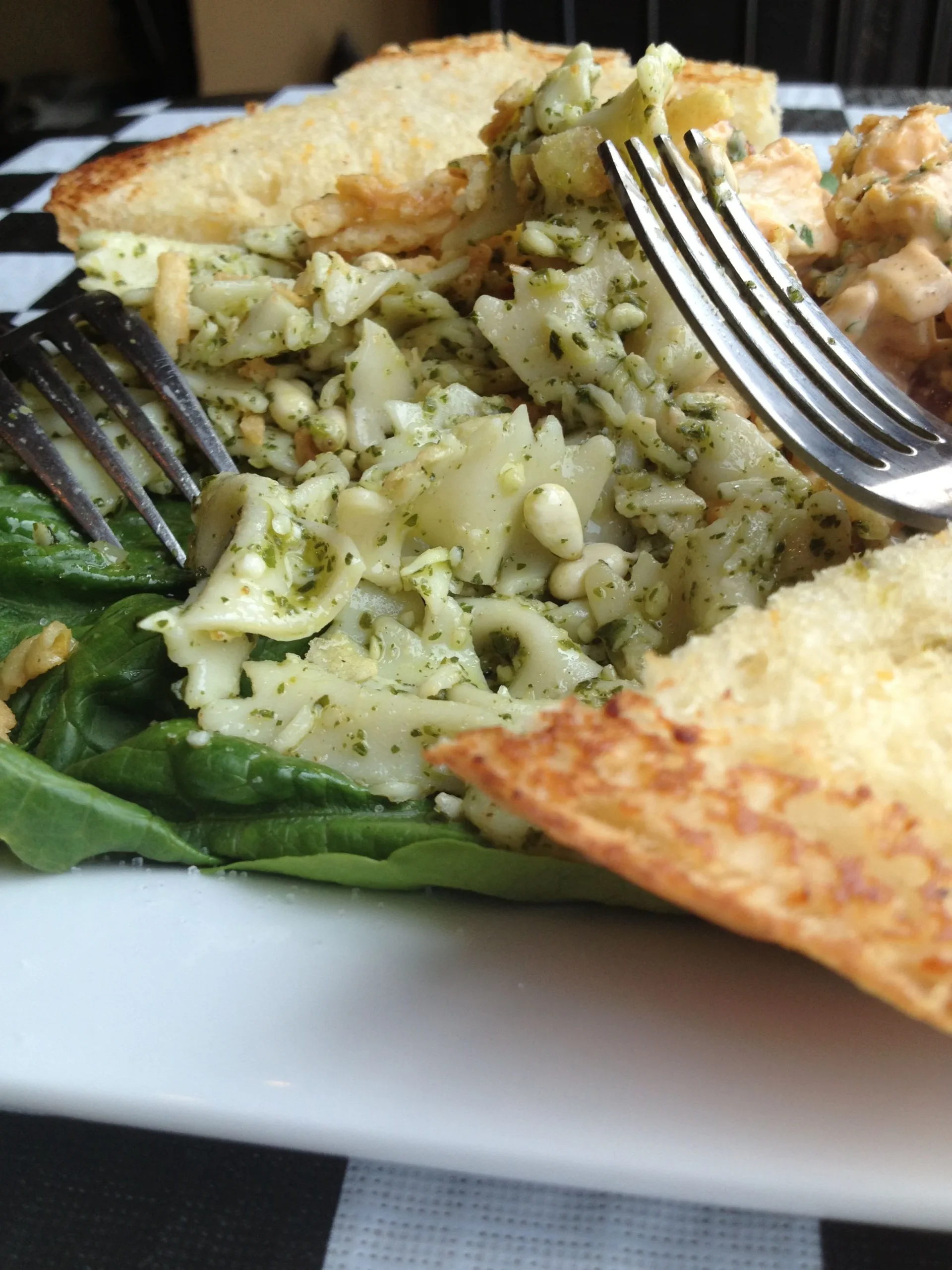 Pesto Pasta with Pine Nut Breadcrumbs