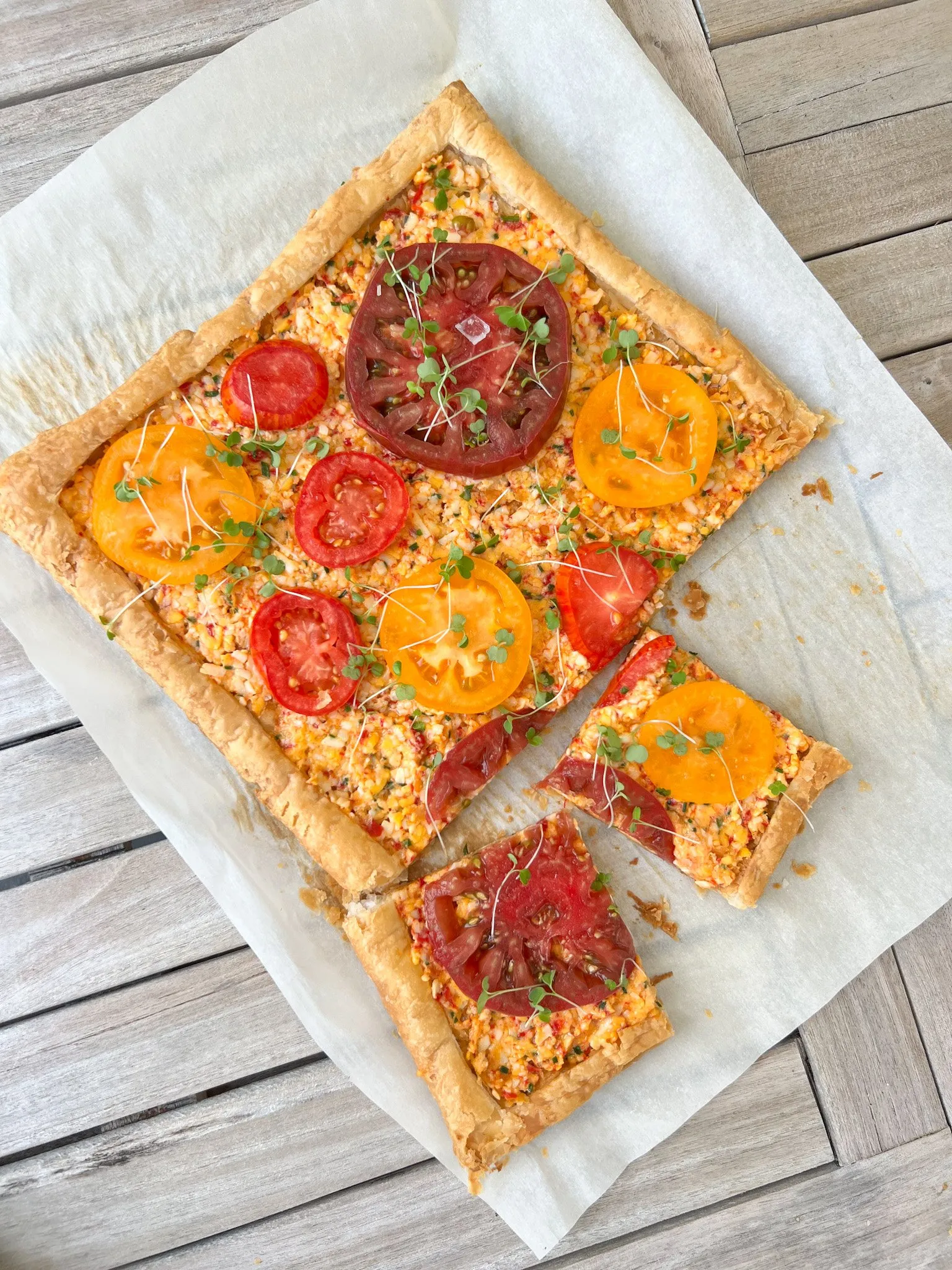 Pimiento Cheese Vegetable Tart