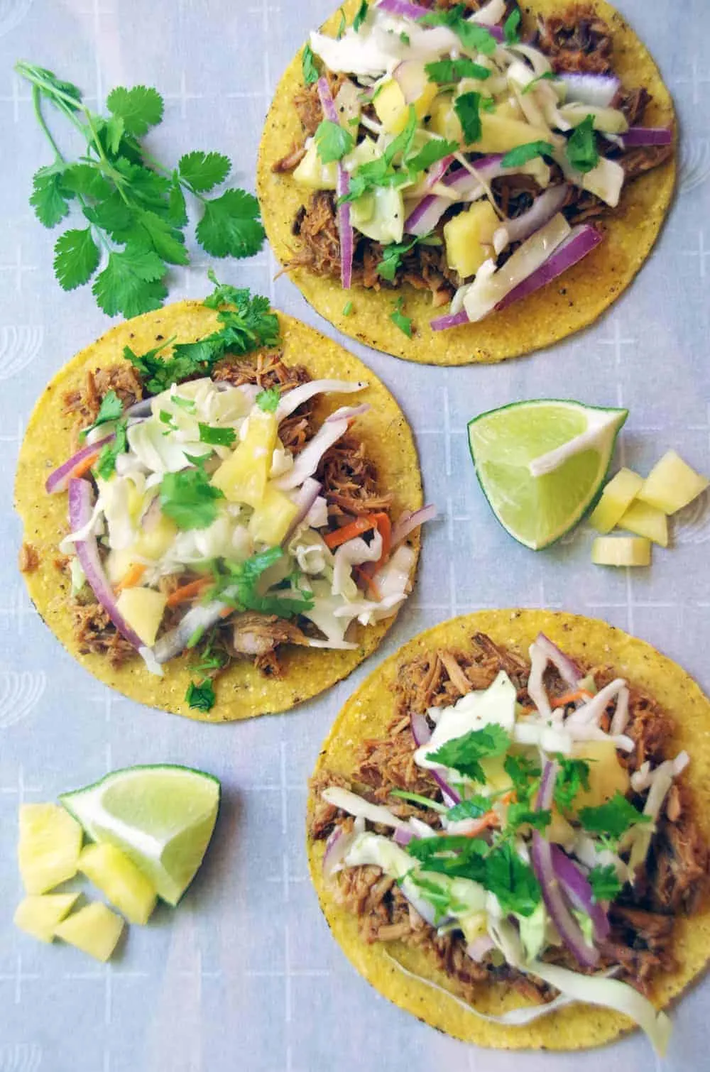 Pineapple Coleslaw Pork Street Tacos