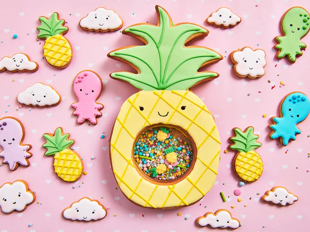 Pineapple Cookies Three Ways Color Challenge