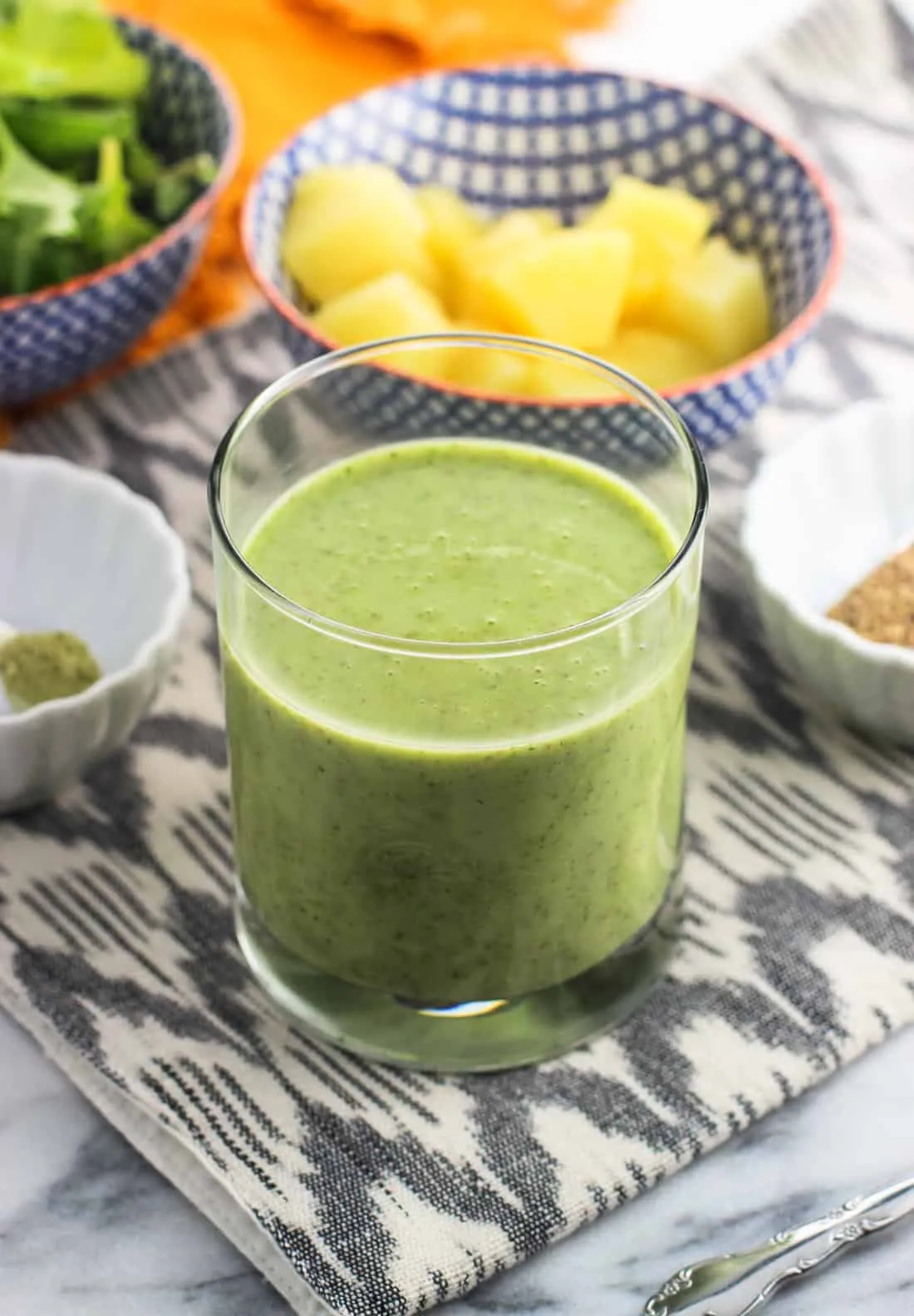 Pineapple Matcha Vanilla Smoothie