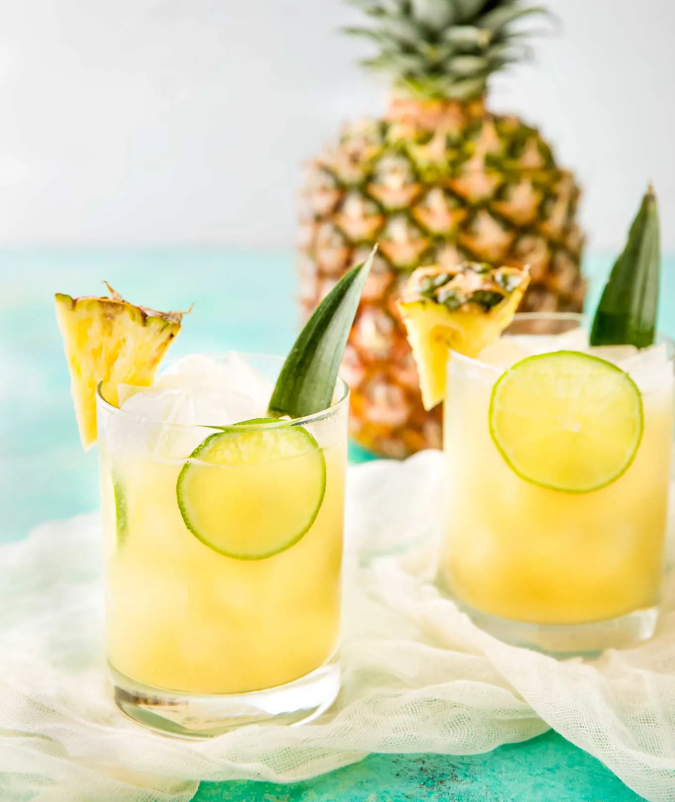 Pineapple with Rum and a Punch Cream