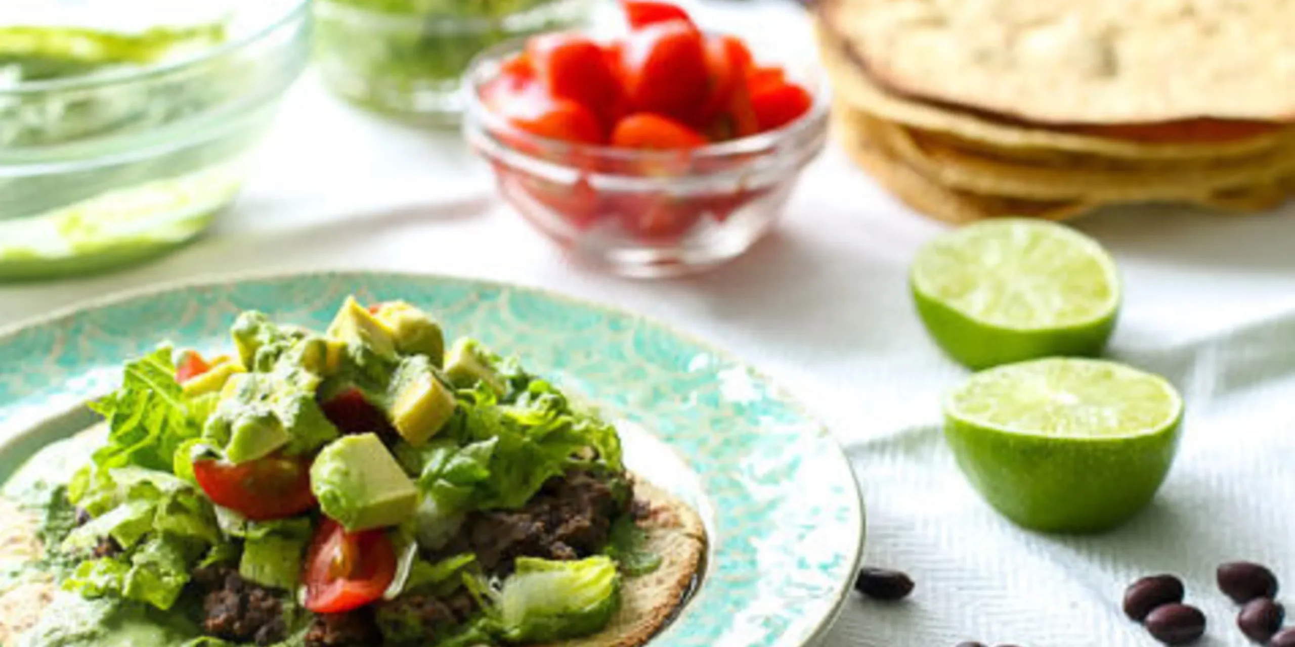 Plant Based Black Bean Tostadas