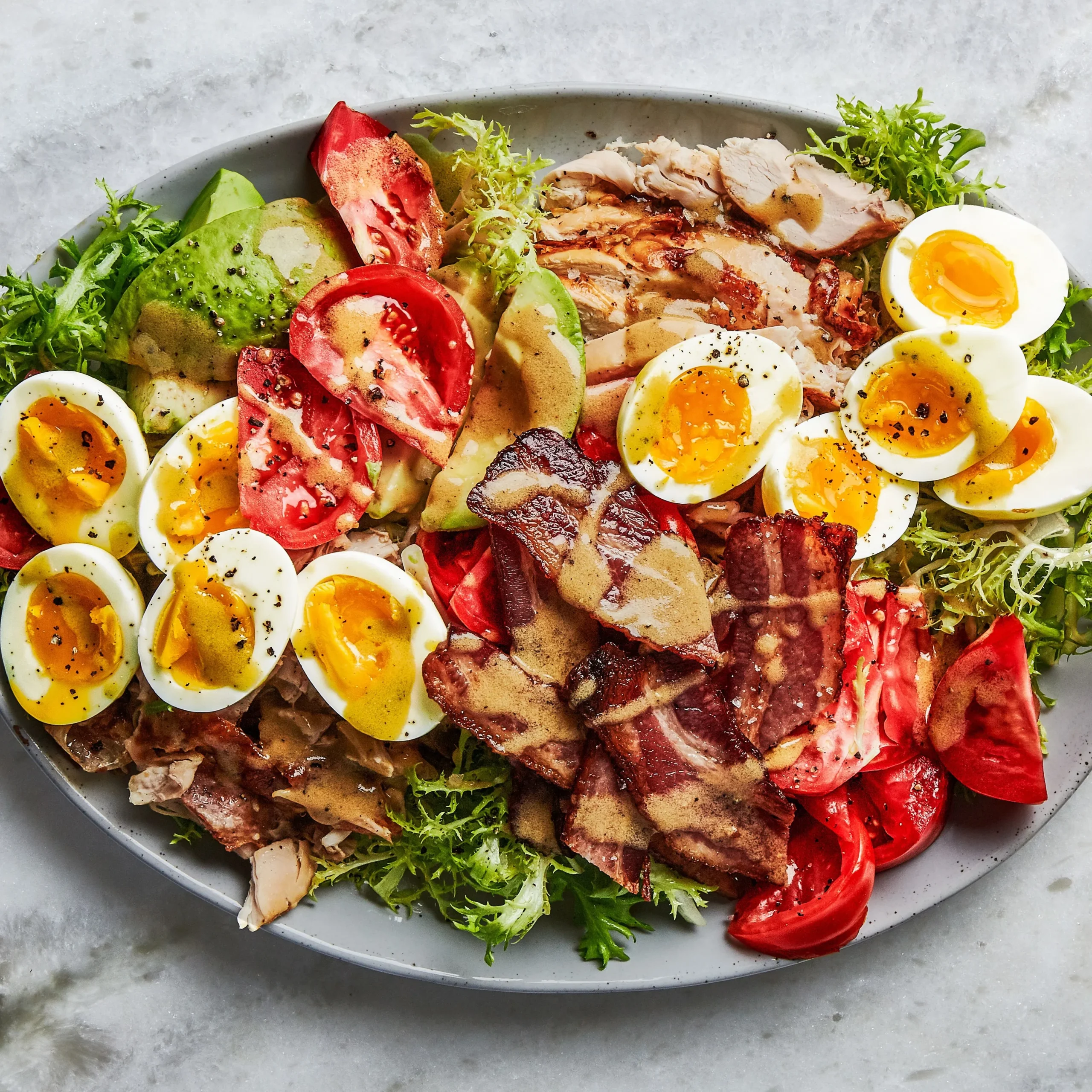 Platter Cobb Salad with Vinegar Brined Chicken