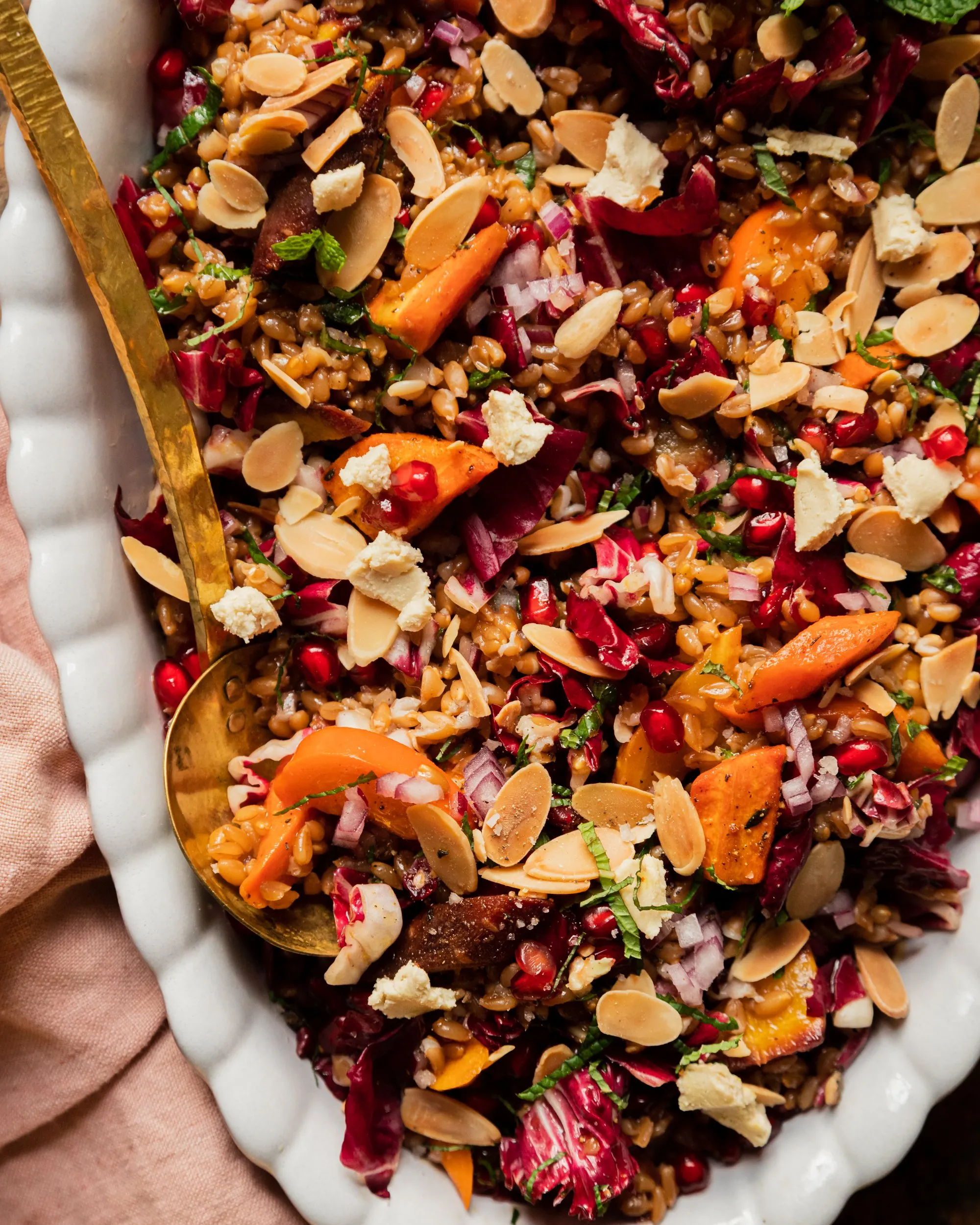 Pomegranate Farro Salmon Salad