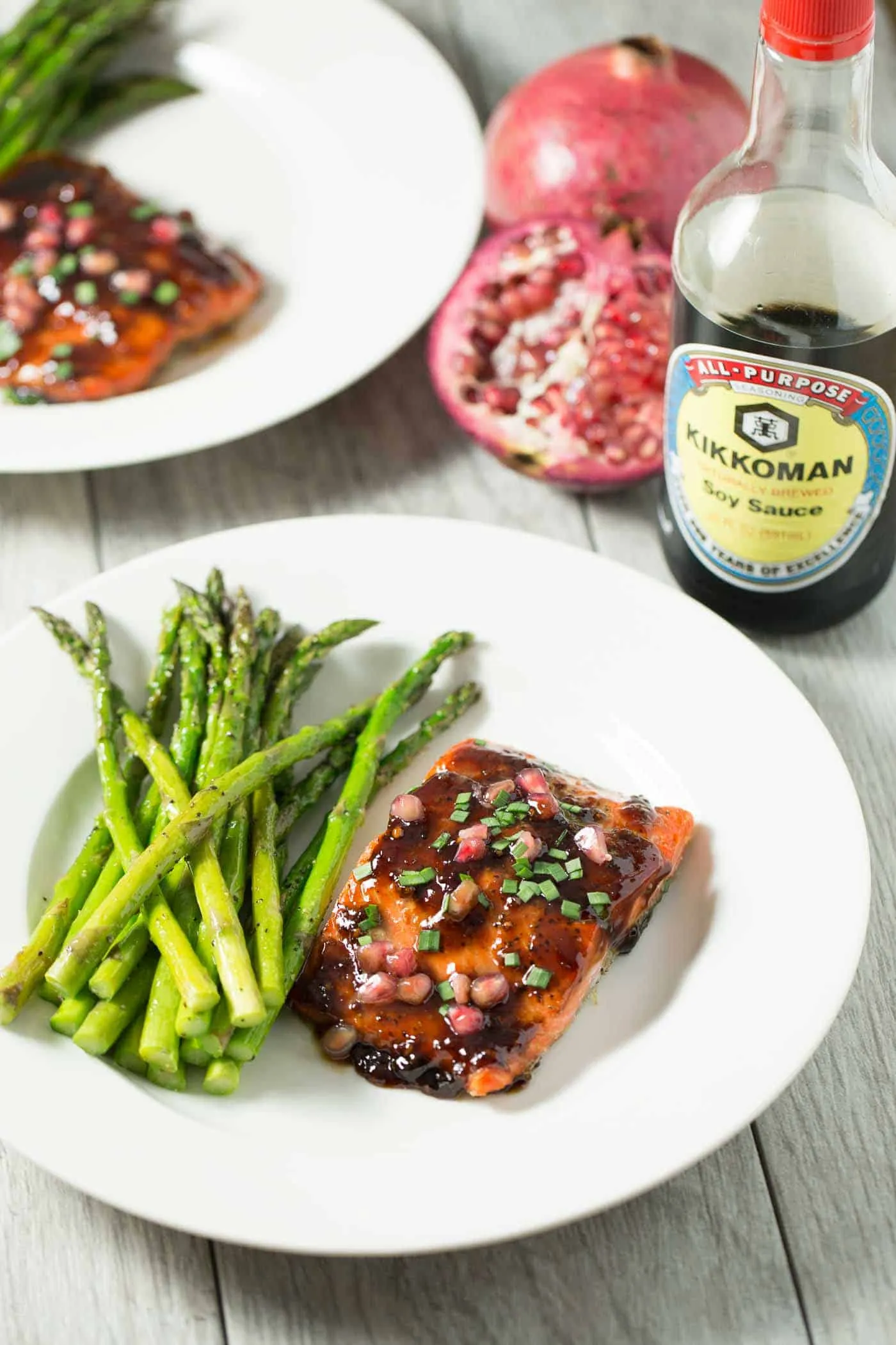 Pomegranate Soy Glazed Salmon